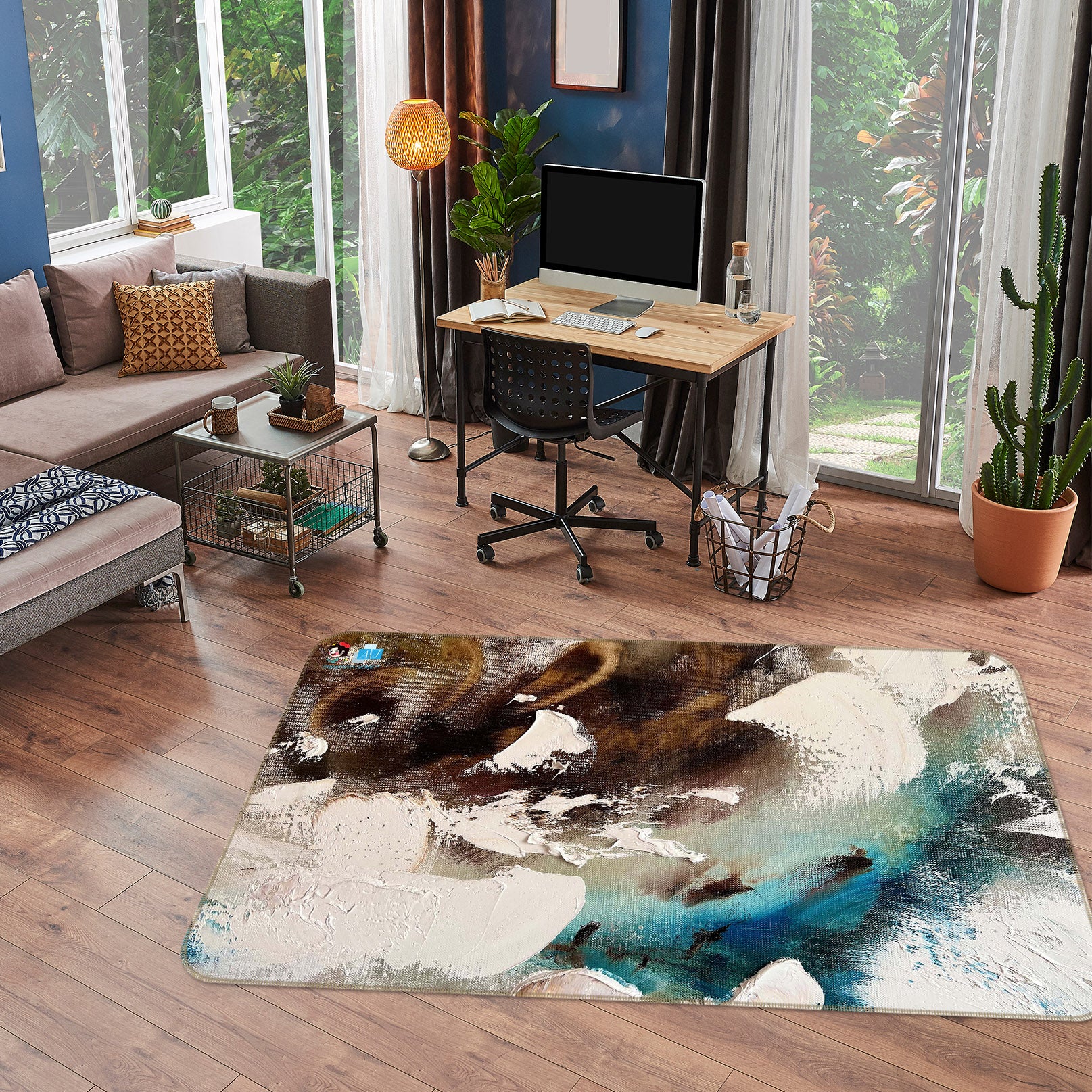 3D Graffiti Paint 1241 Skromova Marina Rug Non Slip Rug Mat