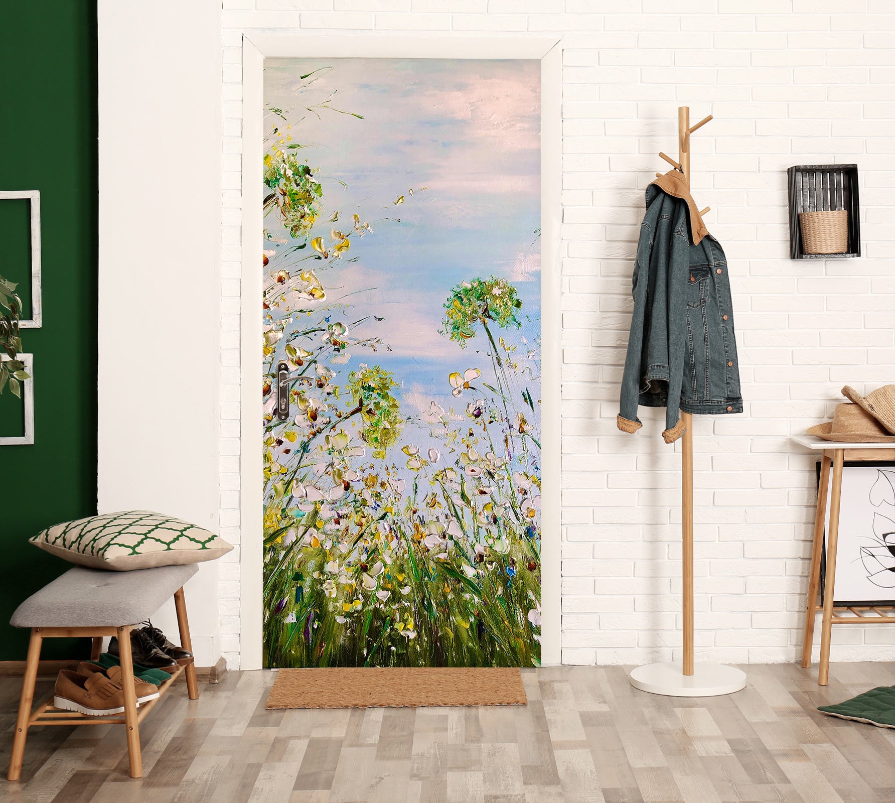 3D Sky Flower 3137 Skromova Marina Door Mural