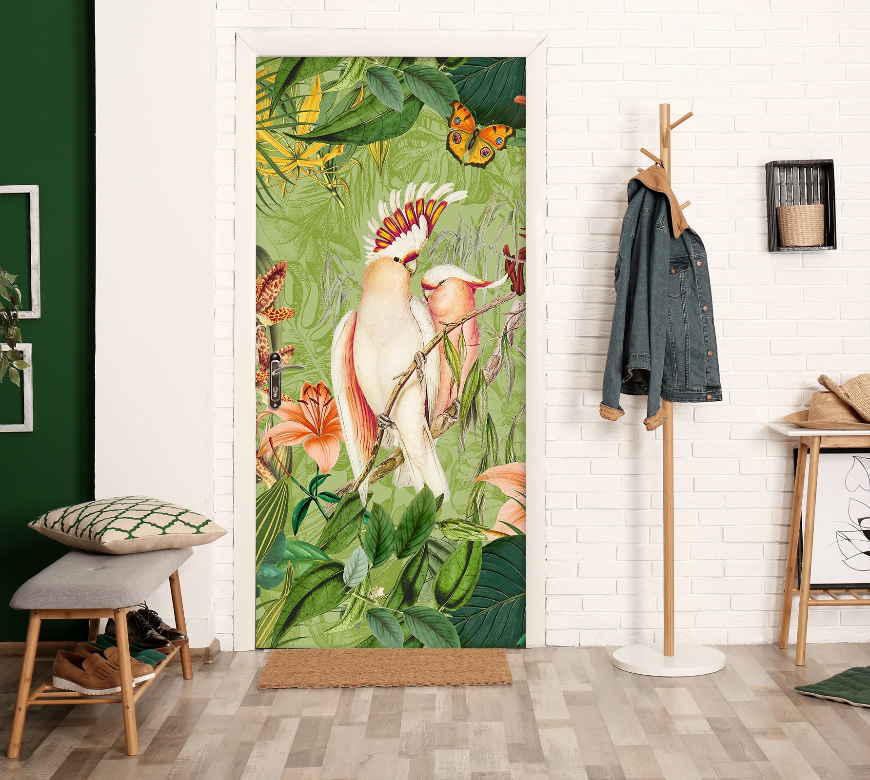 3D Parrot Grove 118107 Andrea Haase Door Mural