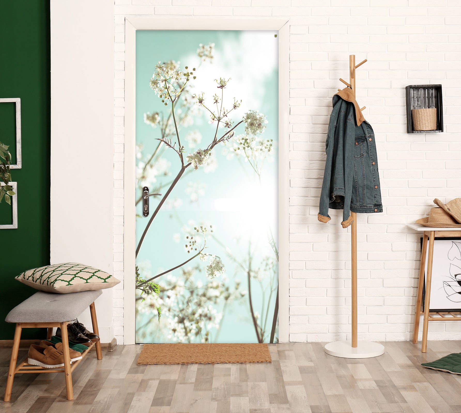 3D Floral Flowers 10612 Assaf Frank Door Mural