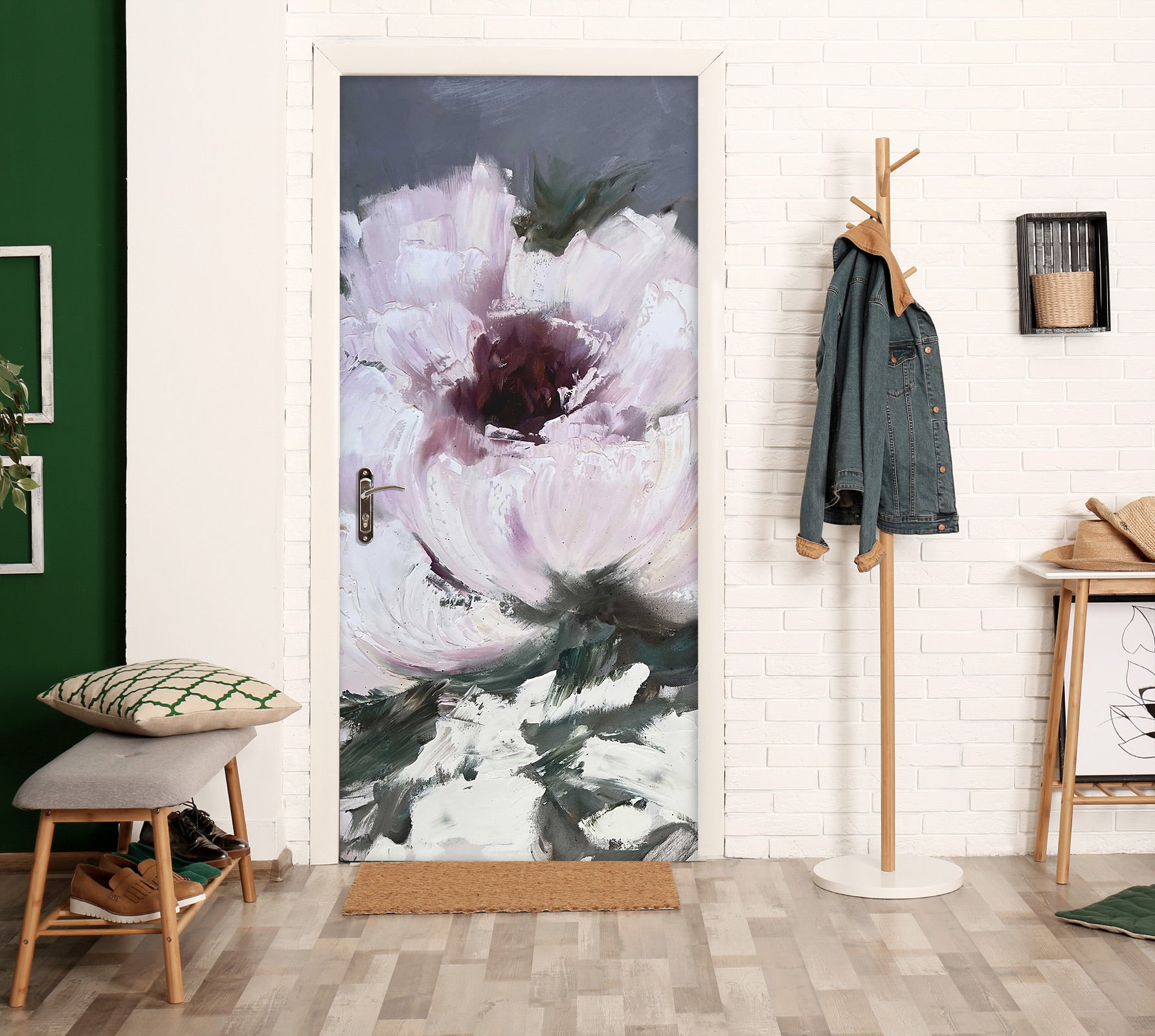 3D Pink Flower 3169 Skromova Marina Door Mural