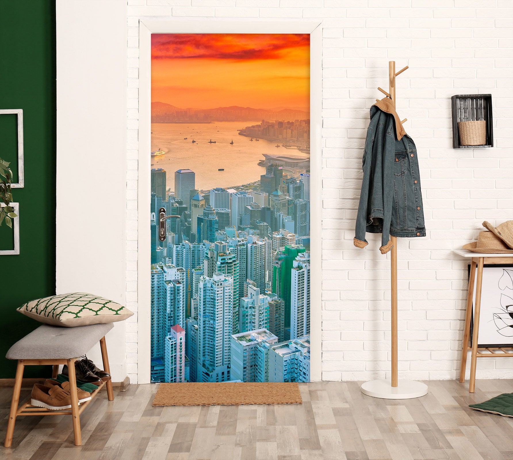 3D Sunset High Building 119158 Marco Carmassi Door Mural