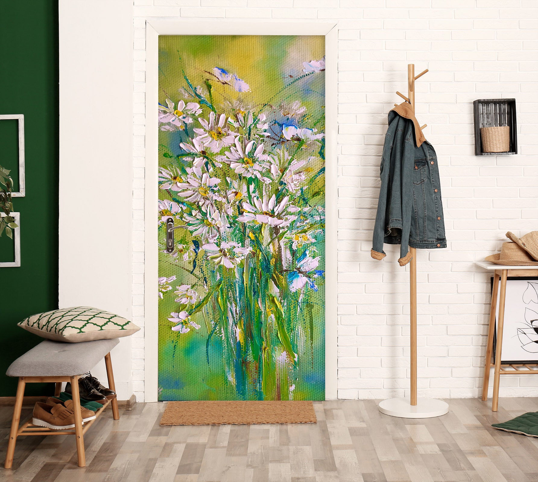 3D Painted Bouquet 852 Skromova Marina Door Mural