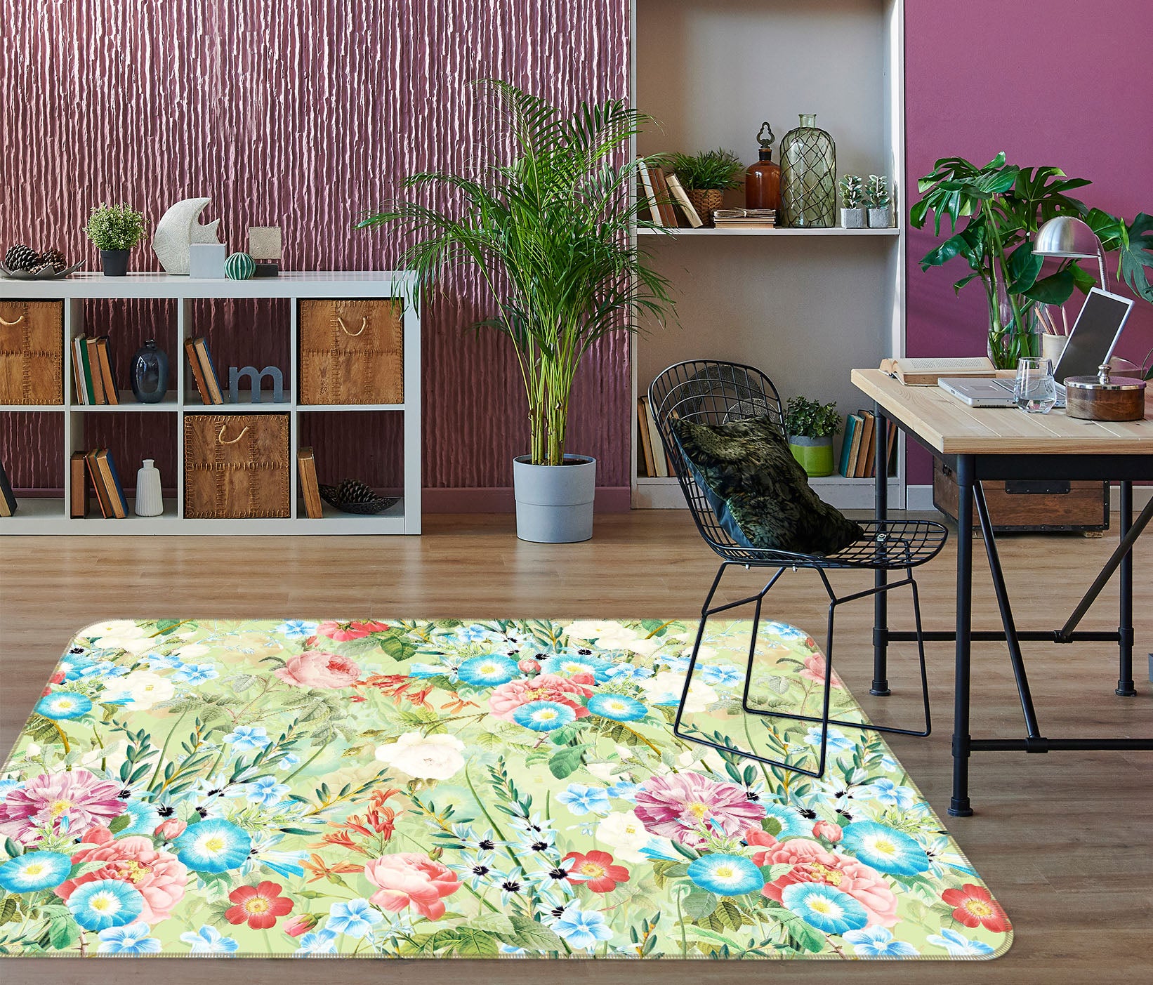 3D Color Spring 140 Uta Naumann Rug Non Slip Rug Mat