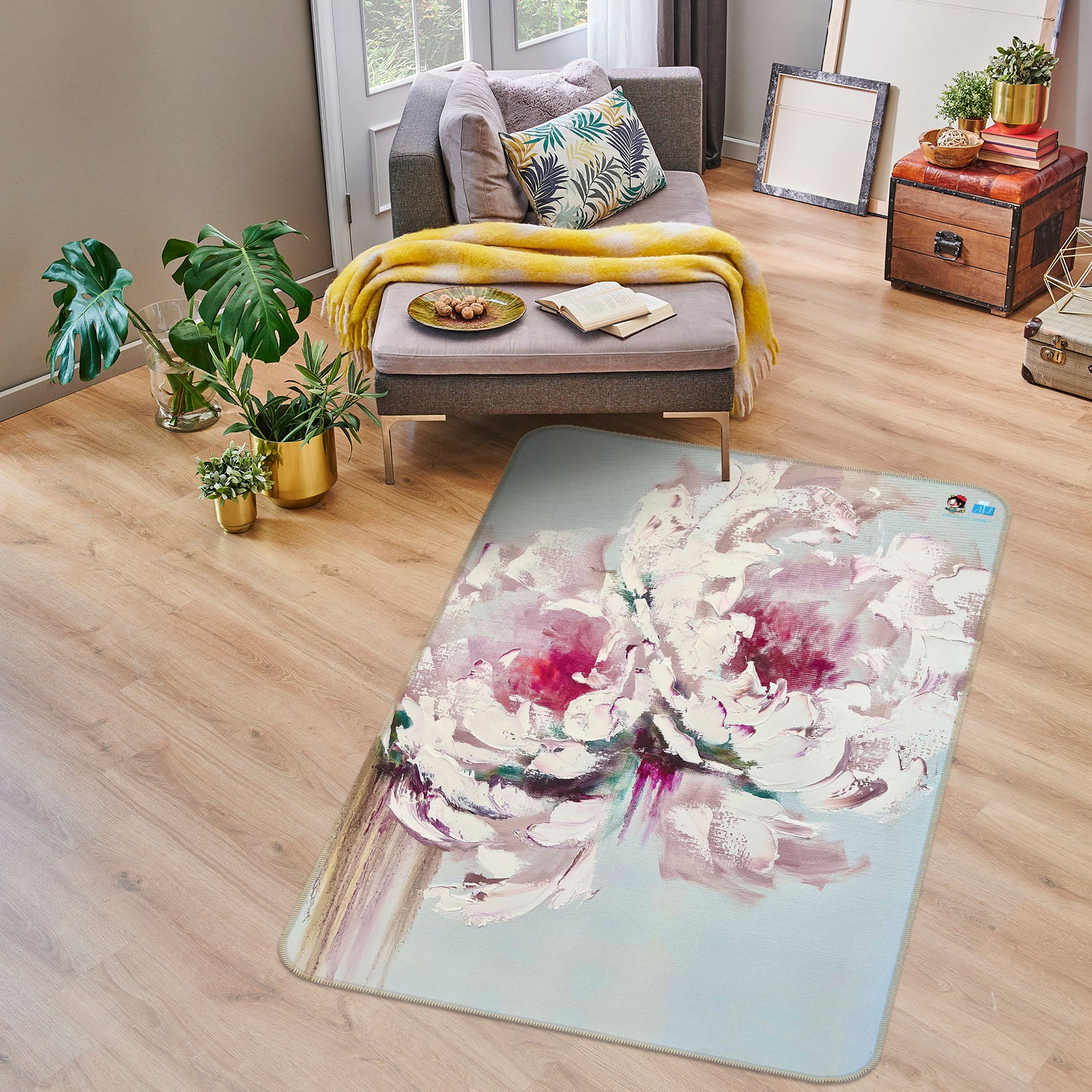 3D Decorative Flower 3869 Skromova Marina Rug Non Slip Rug Mat