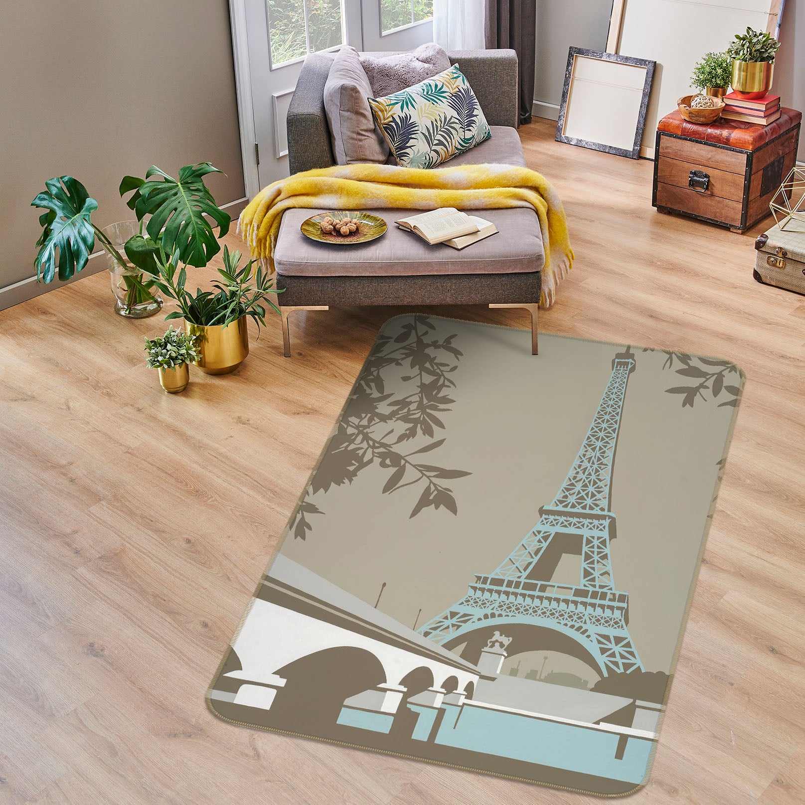 3D Paris 1129 Steve Read Rug Non Slip Rug Mat