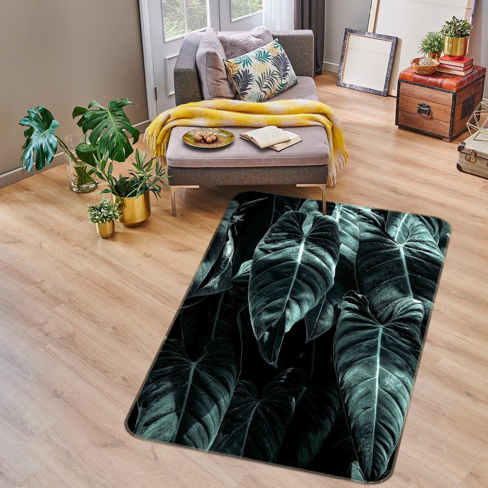 3D The Jungle 1018 Boris Draschoff Rug Non Slip Rug Mat