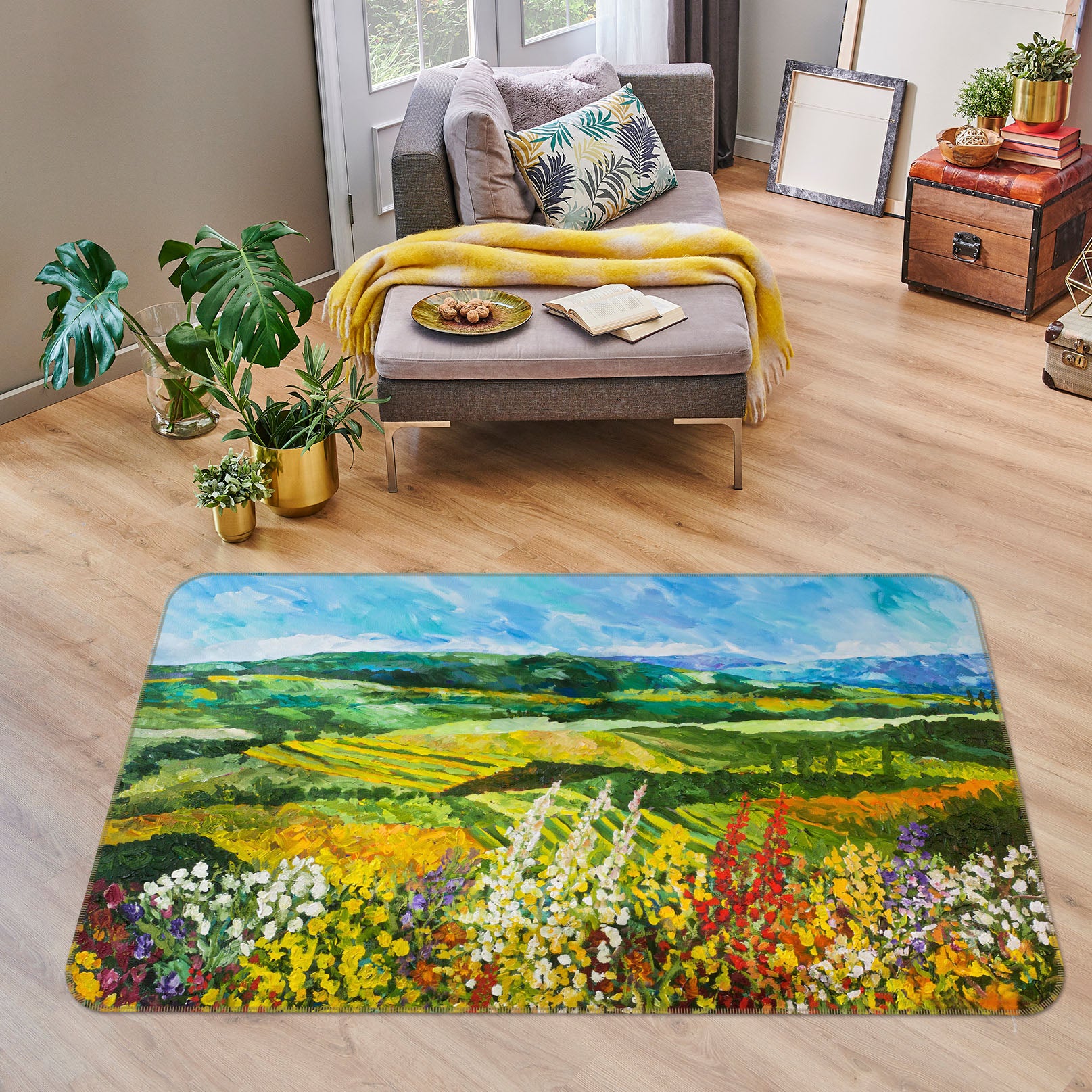 3D Hanada 1003 Allan P. Friedlander Rug Non Slip Rug Mat