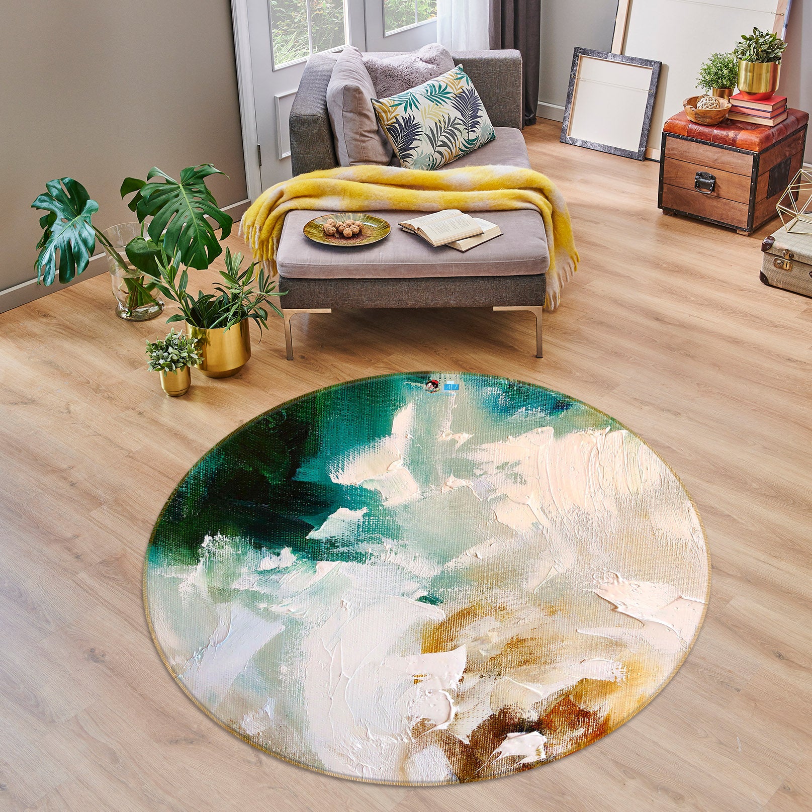 3D Paint Art 908 Skromova Marina Rug Round Non Slip Rug Mat