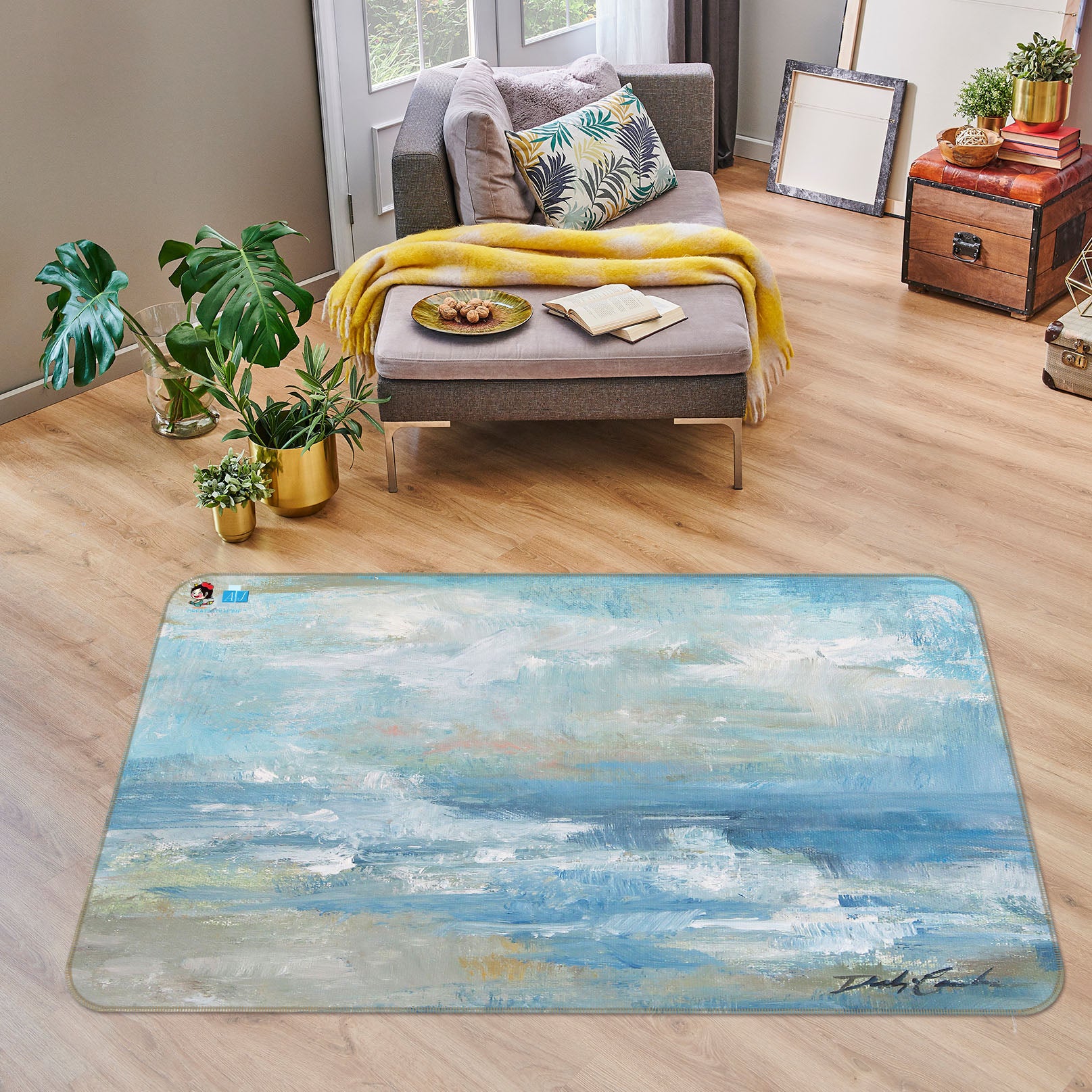 3D Ocean 0164 Debi Coules Rug Non Slip Rug Mat