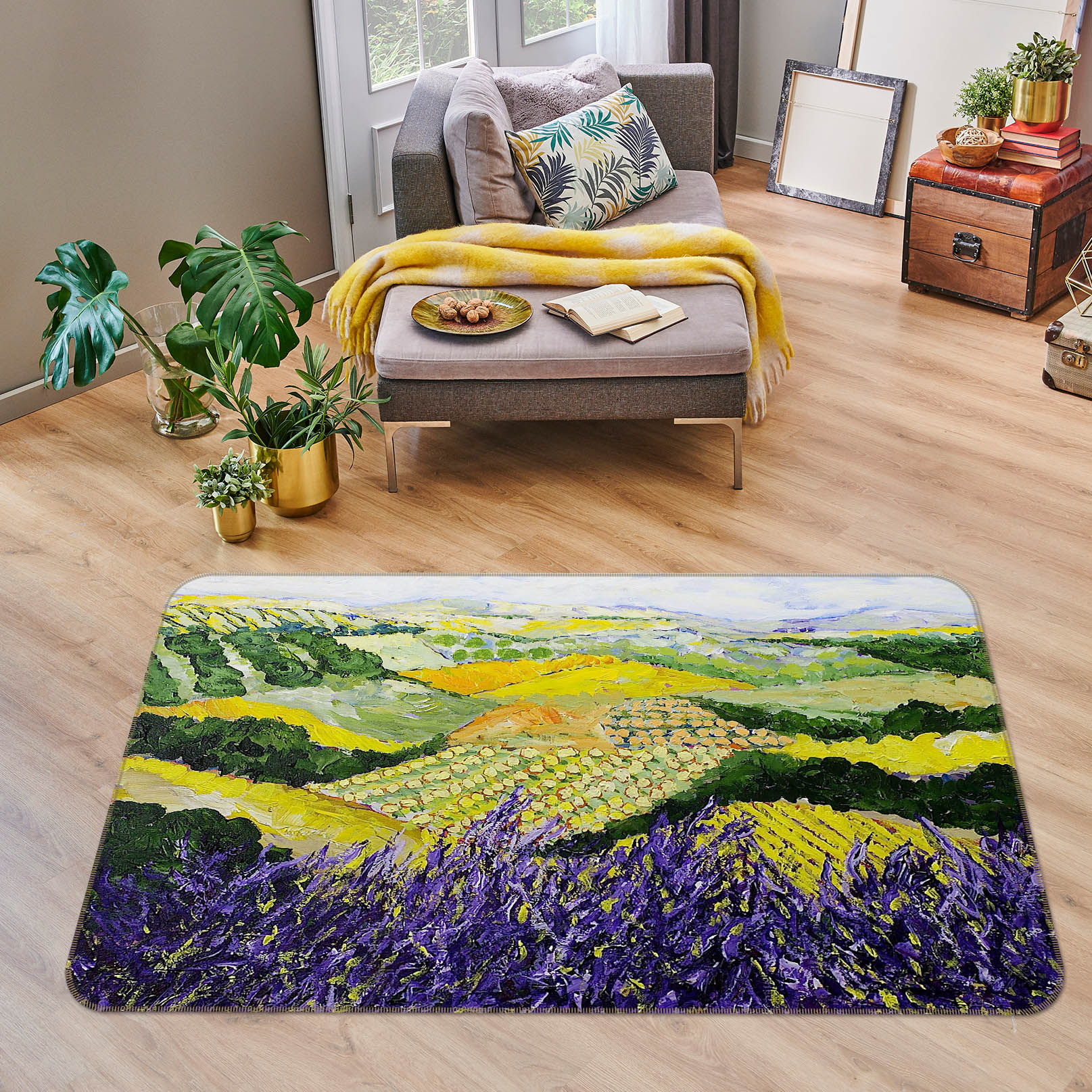 3D Violet Spring 1020 Allan P. Friedlander Rug Non Slip Rug Mat