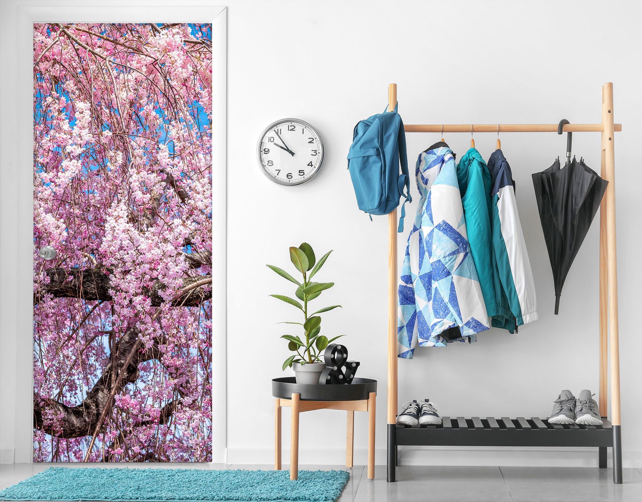 3D Pink Cherry Blossom Tree 11453 Marco Carmassi Door Mural