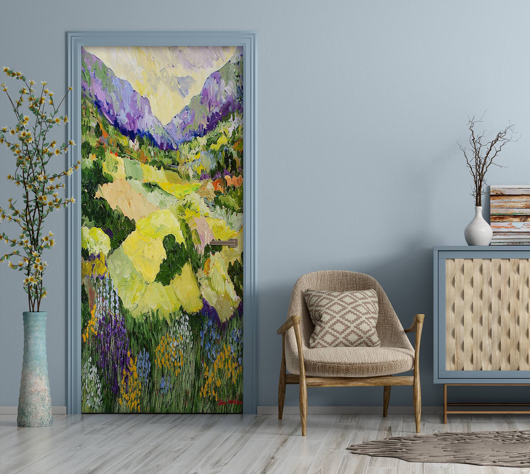 3D Field Flowers 9377 Allan P. Friedlander Door Mural