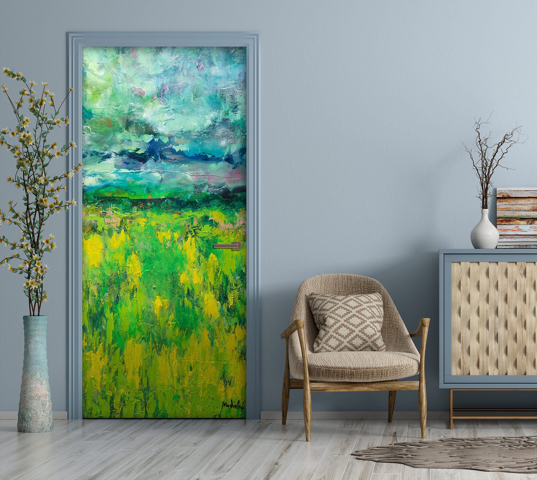 3D Grass Oil Painting 93183 Allan P. Friedlander Door Mural