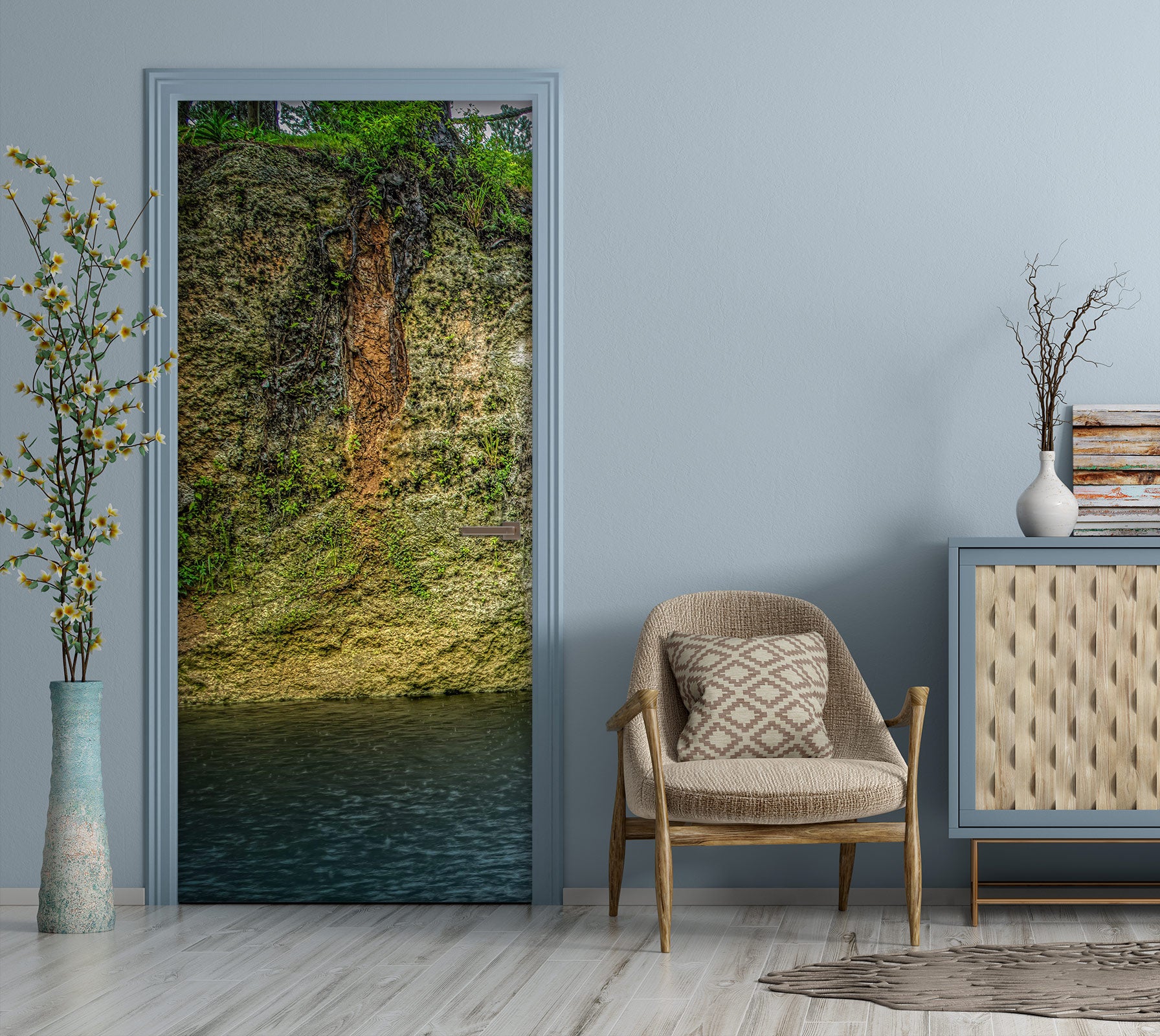 3D Stone Lake 107228 Beth Sheridan Door Mural