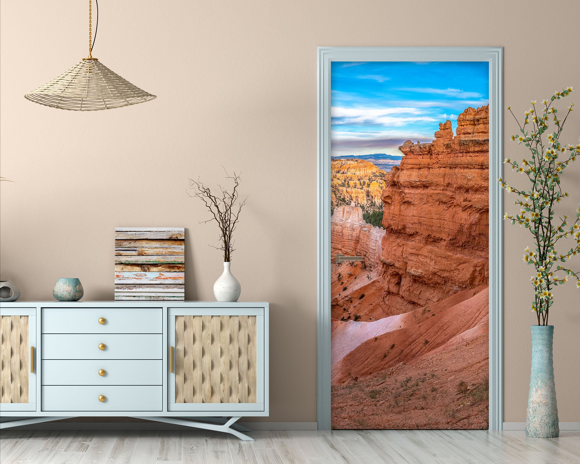 3D Red Rock Landscape 119219 Marco Carmassi Door Mural