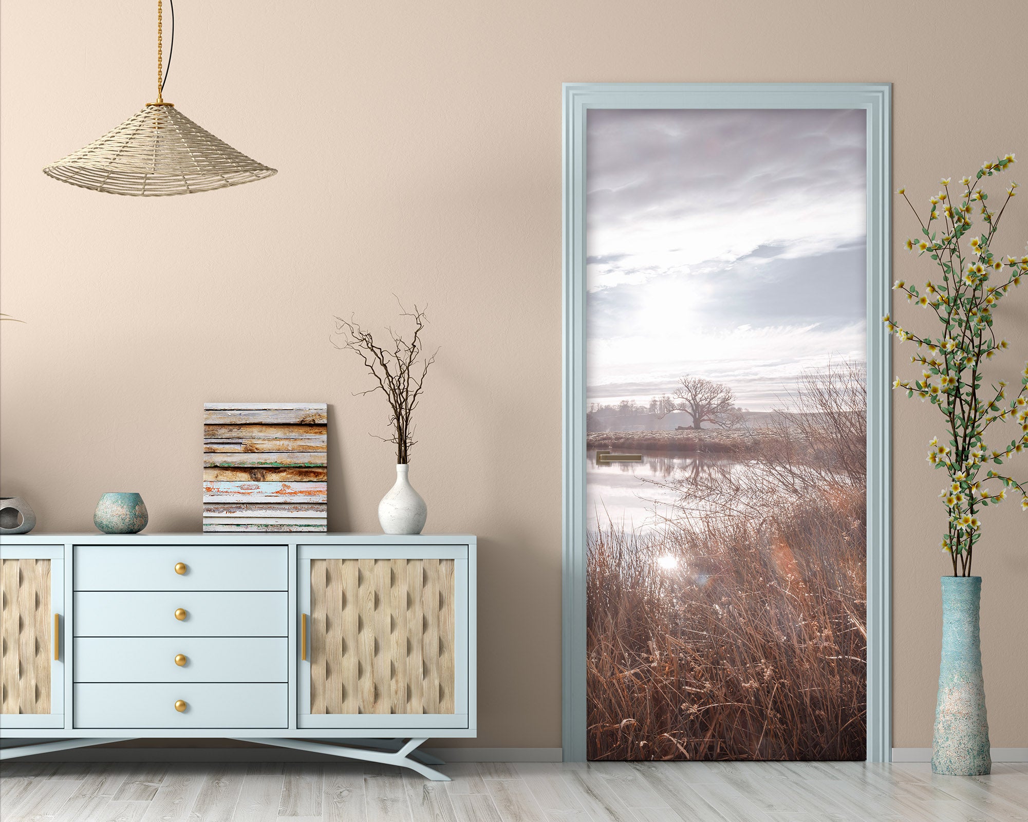 3D River Grass 10228 Assaf Frank Door Mural