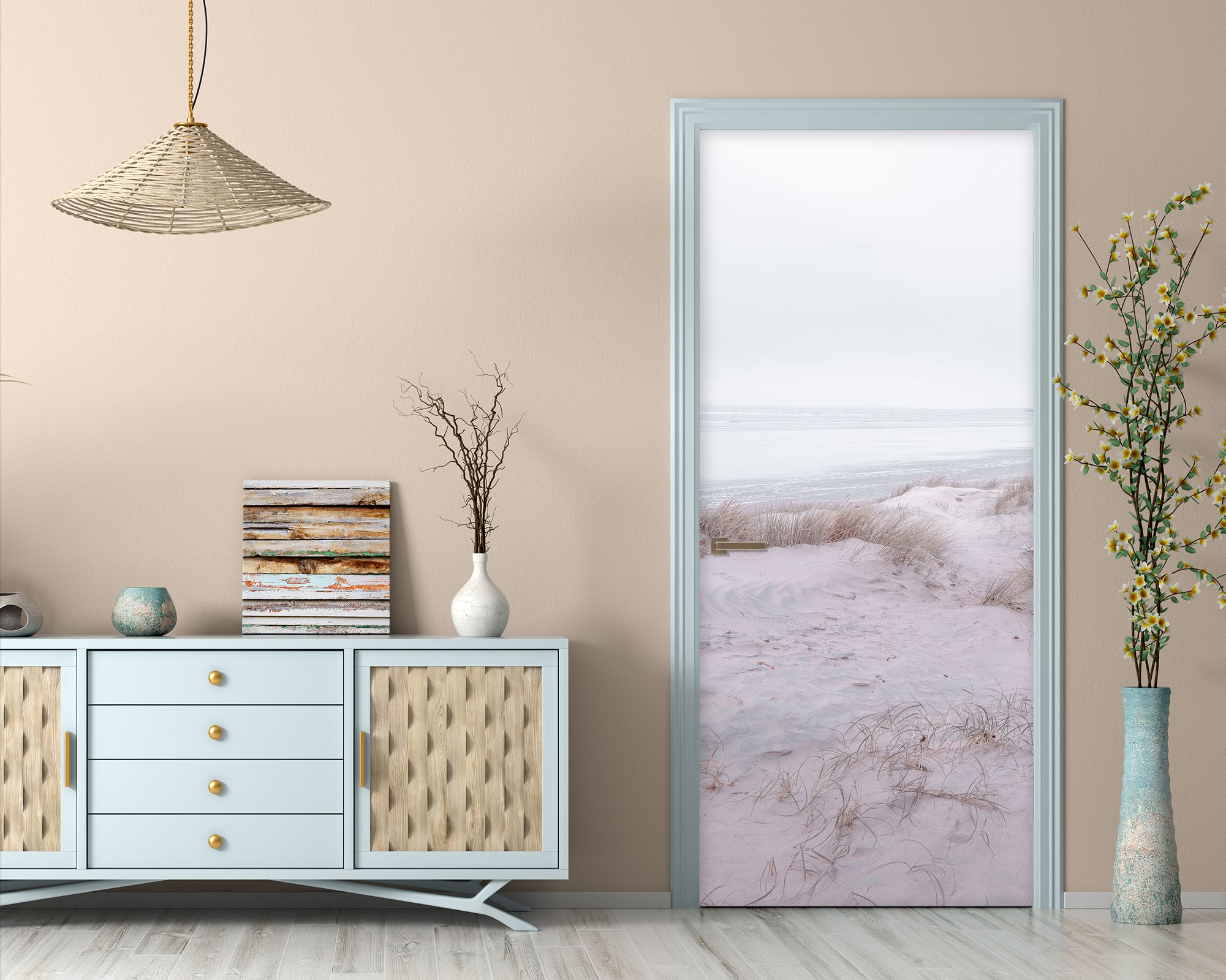 3D Desert Grass 10257 Assaf Frank Door Mural