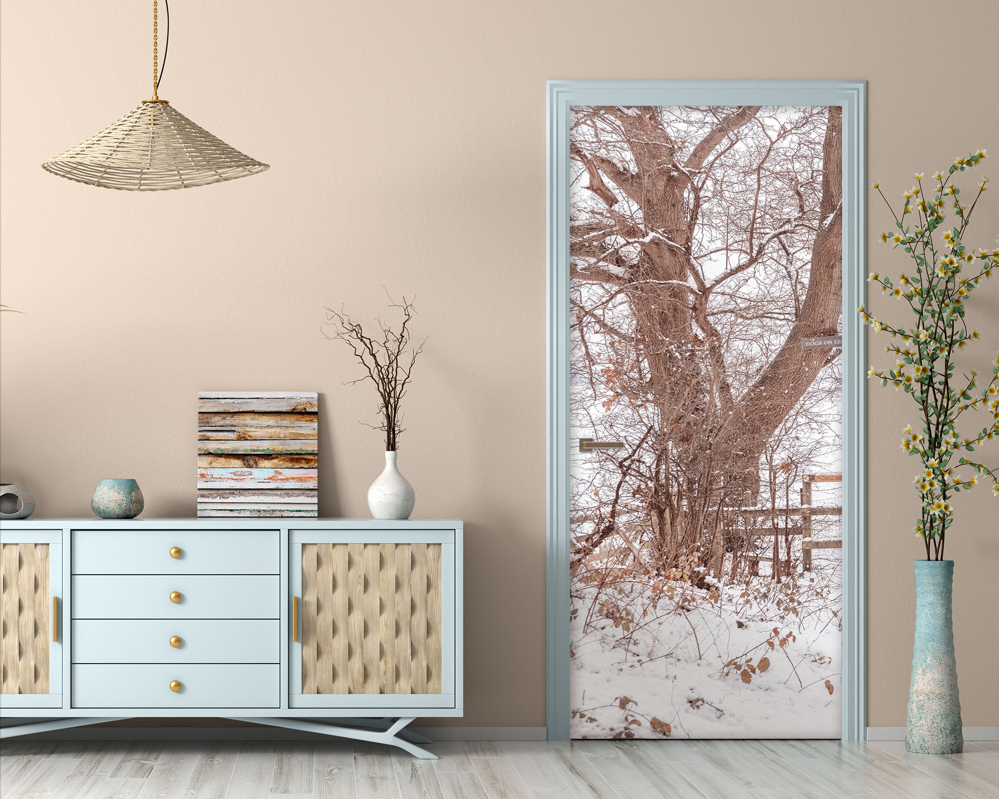 3D Tree Pattern 101210 Assaf Frank Door Mural