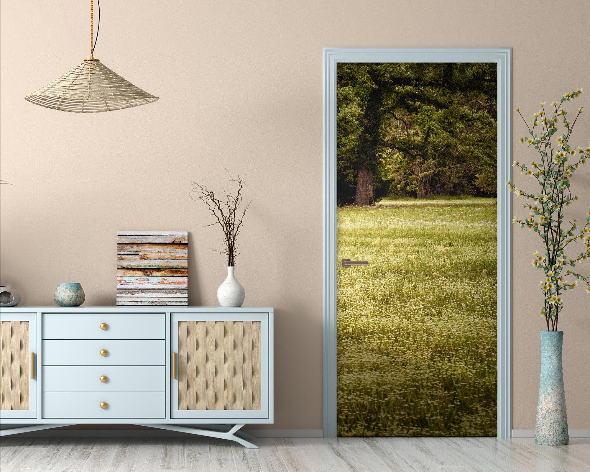 3D Lawn Trees 107153 Beth Sheridan Door Mural