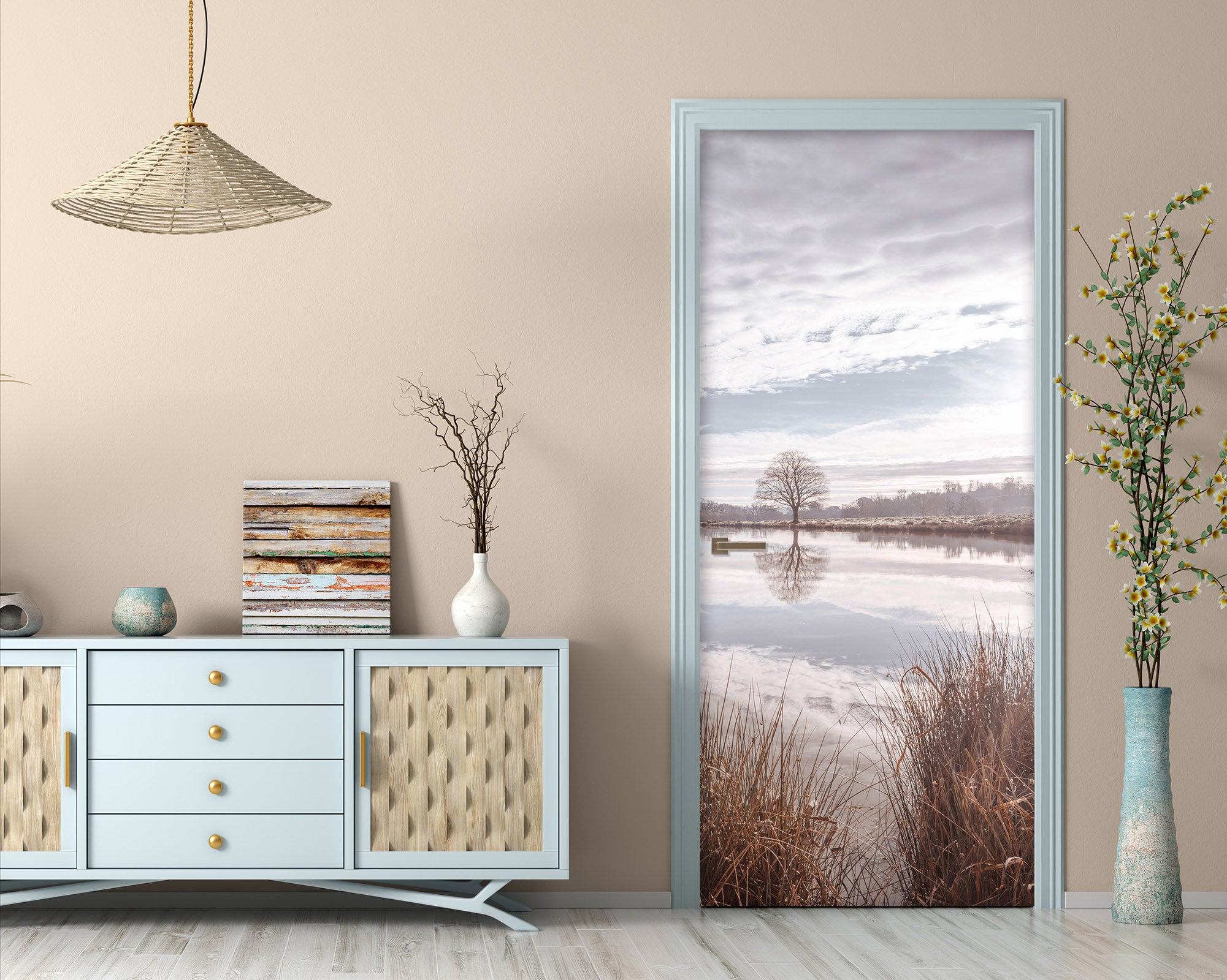 3D Sky Grassy Creek 10227 Assaf Frank Door Mural