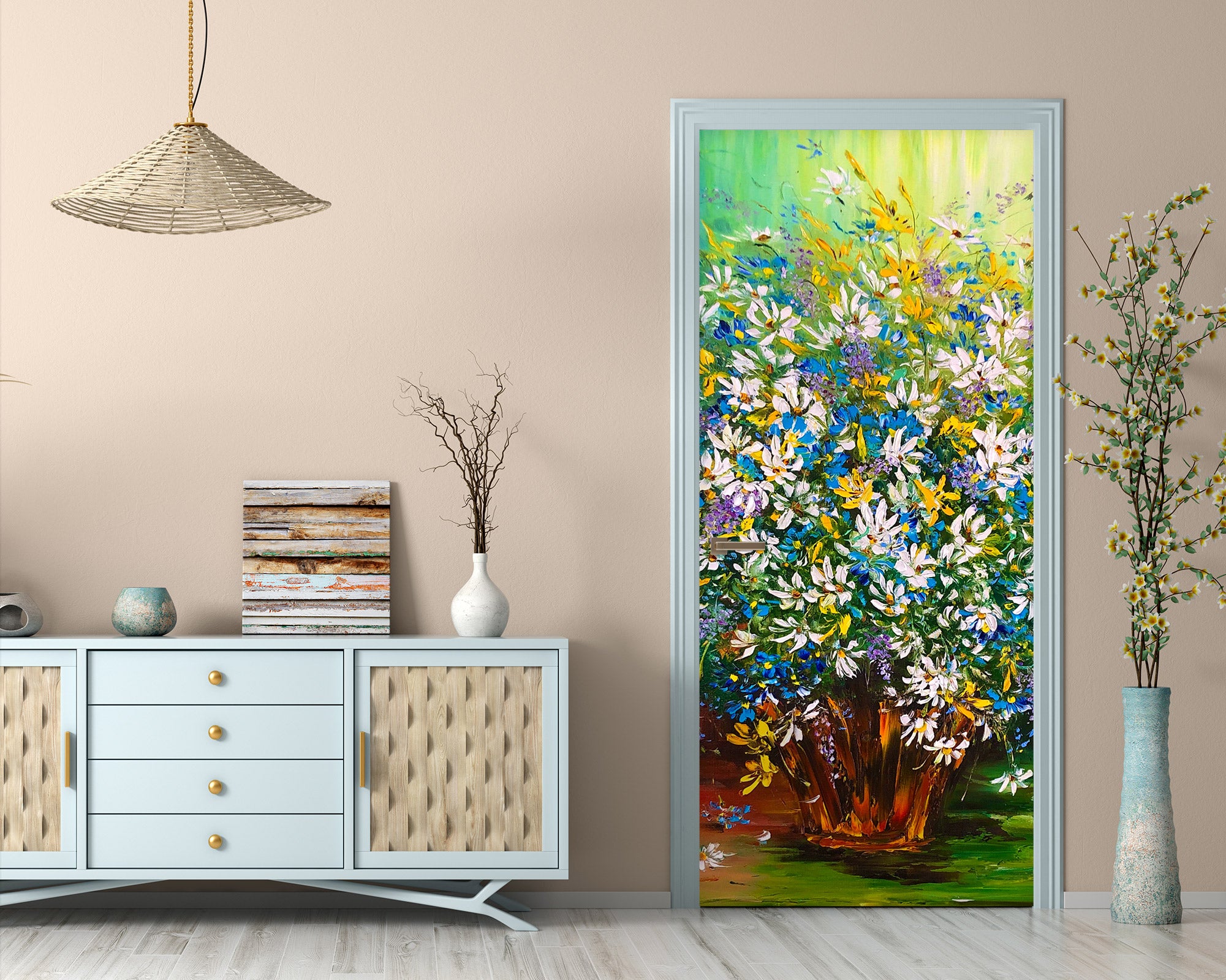 3D Art Vase 3121 Skromova Marina Door Mural