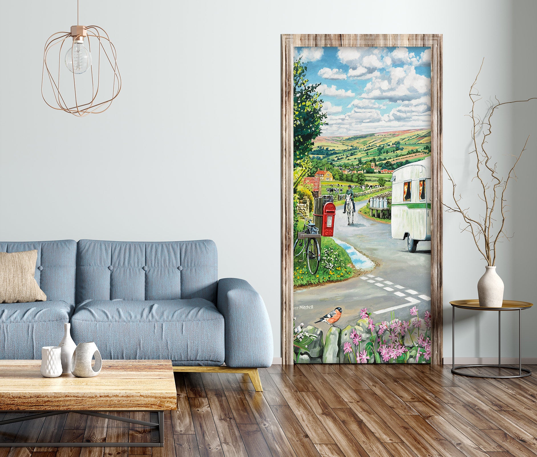 3D Country Road 10346 Trevor Mitchell Door Mural