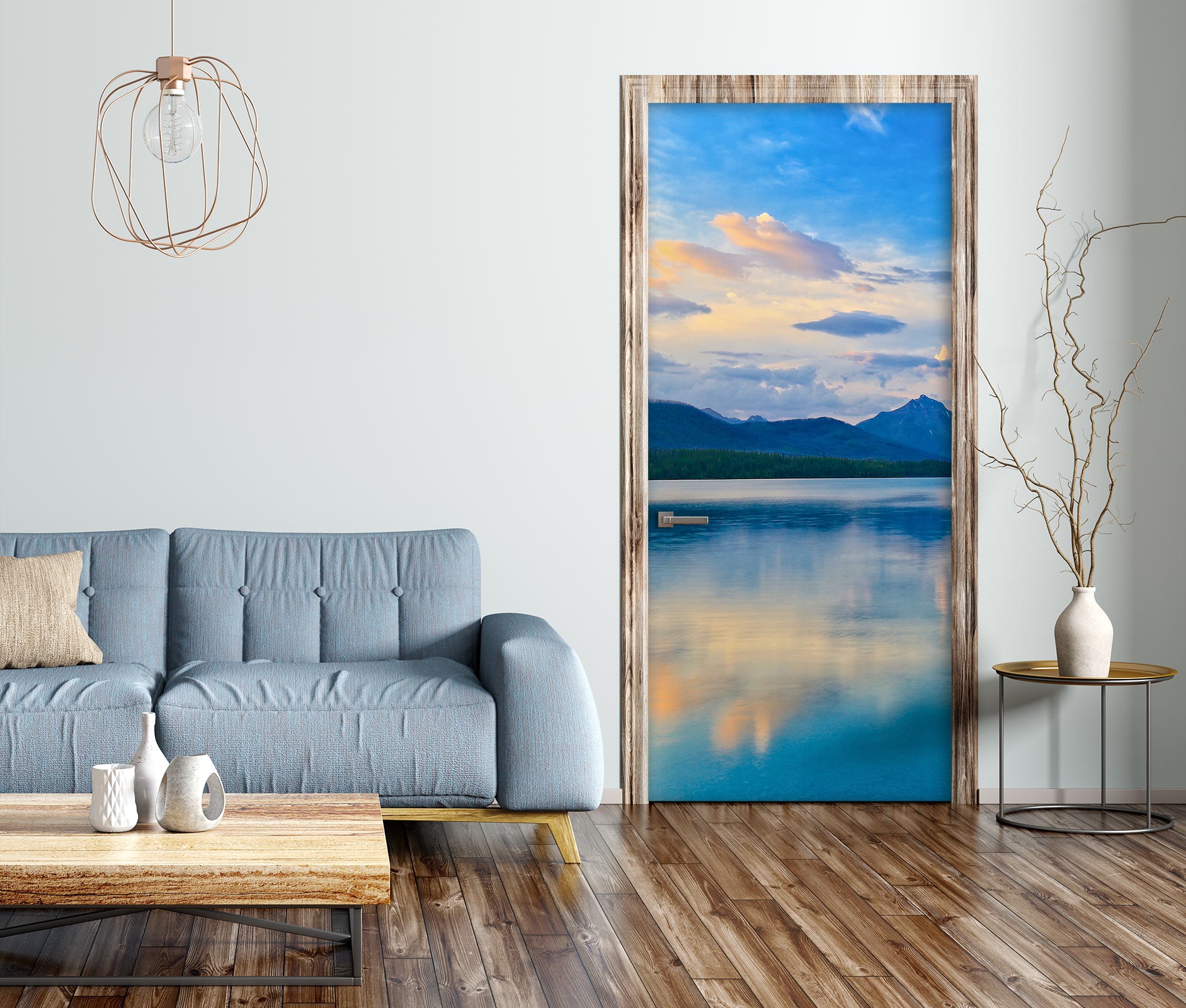 3D Lake Sky Shadow 110209 Kathy Barefield Door Mural