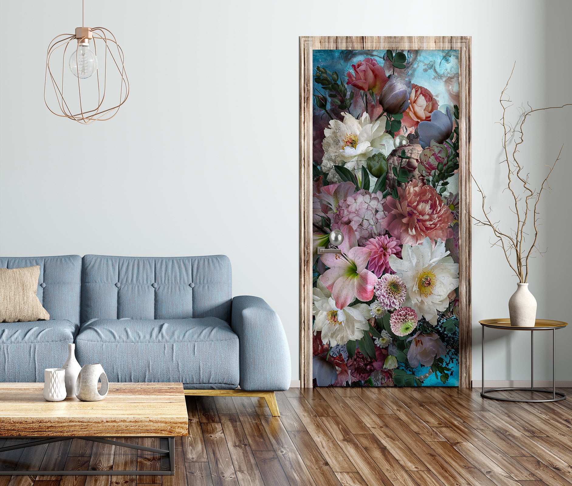 3D Flowers 107154 Beth Sheridan Door Mural