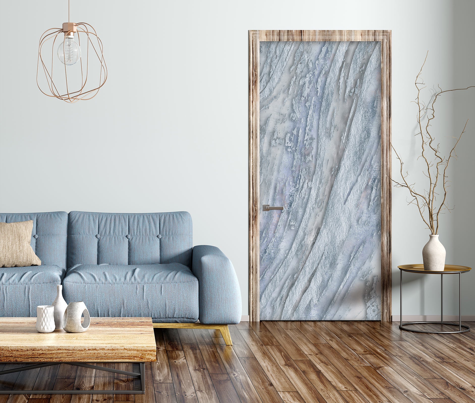 3D Grey Striped Texture 10289 Andrea Haase Door Mural