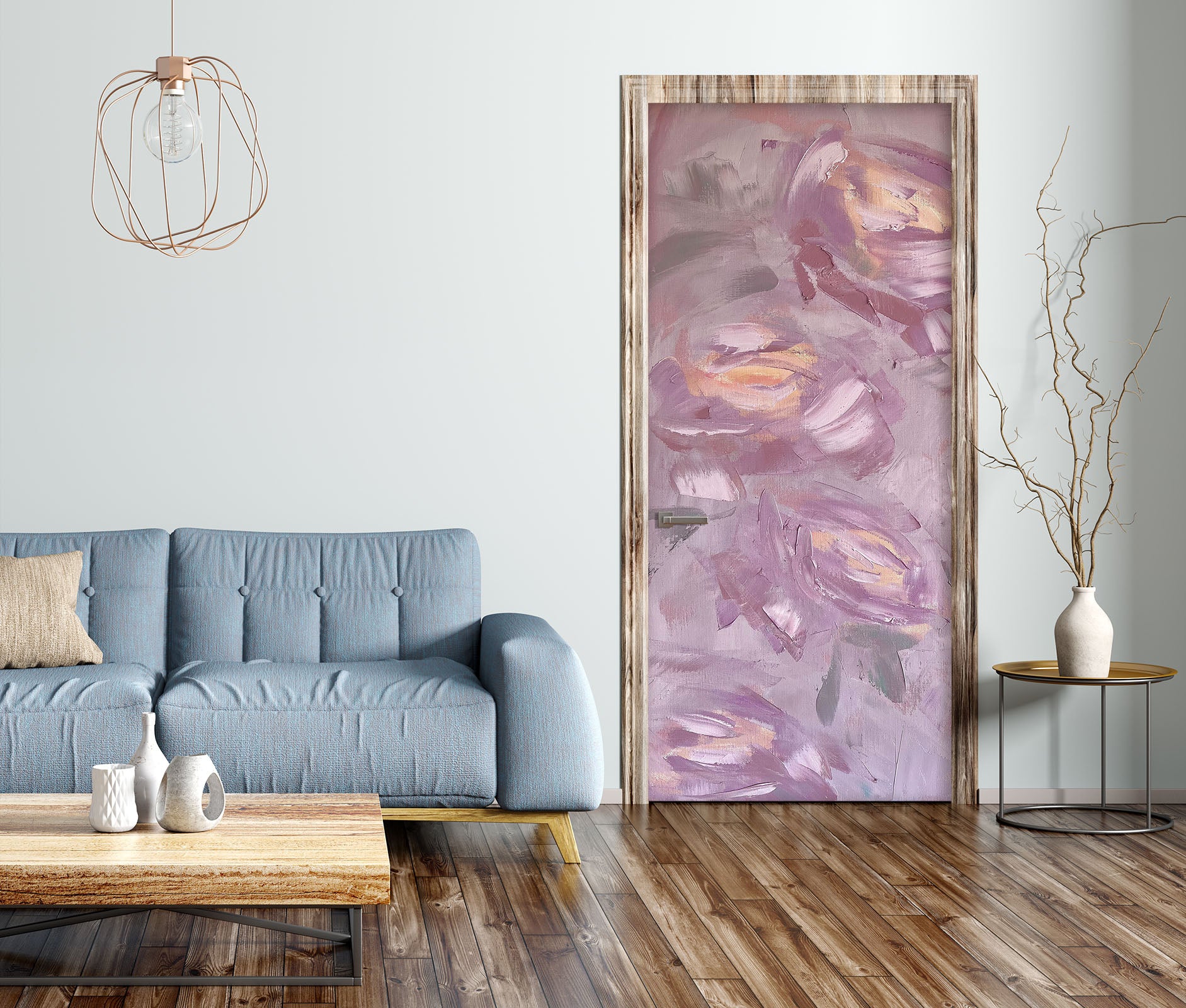 3D Purple Texture 30777 Skromova Marina Door Mural