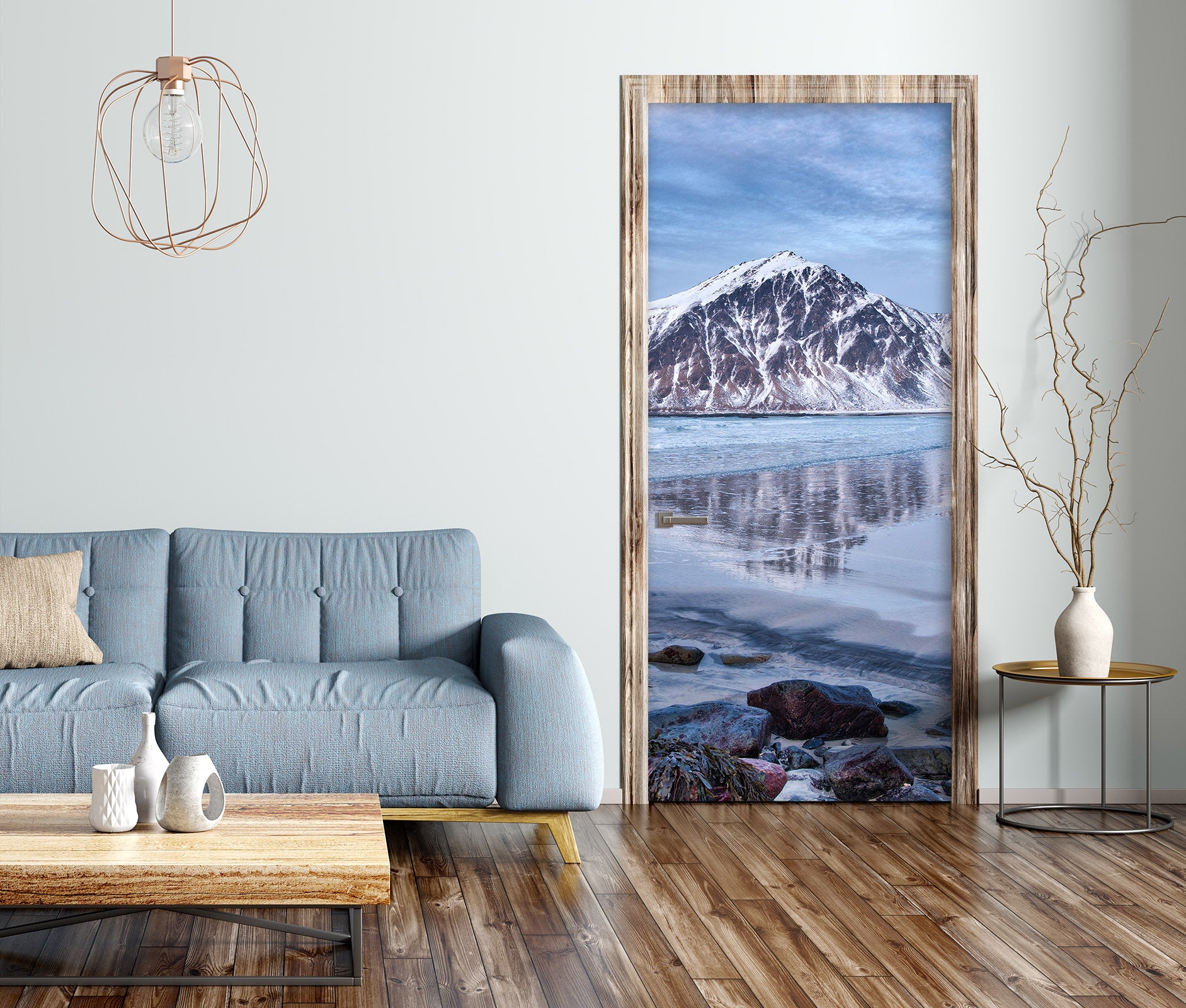 3D Lake Snow Mountain 119172 Marco Carmassi Door Mural