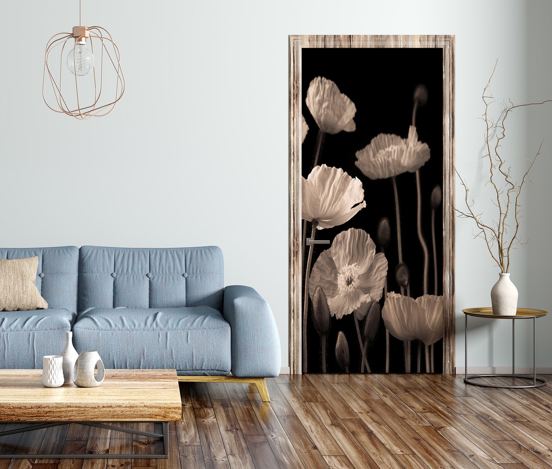 3D Flowers 101130 Assaf Frank Door Mural