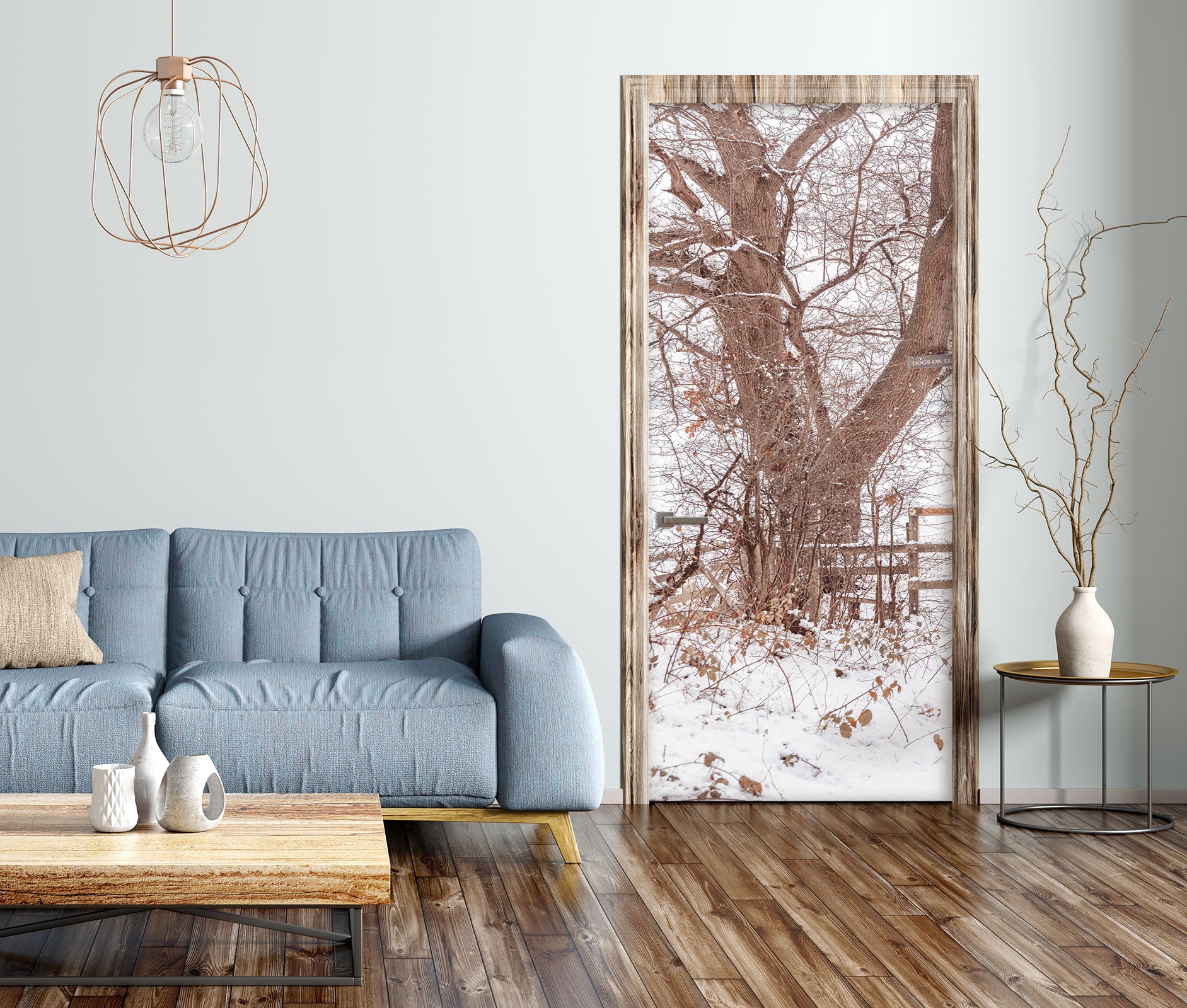 3D Tree Pattern 101210 Assaf Frank Door Mural