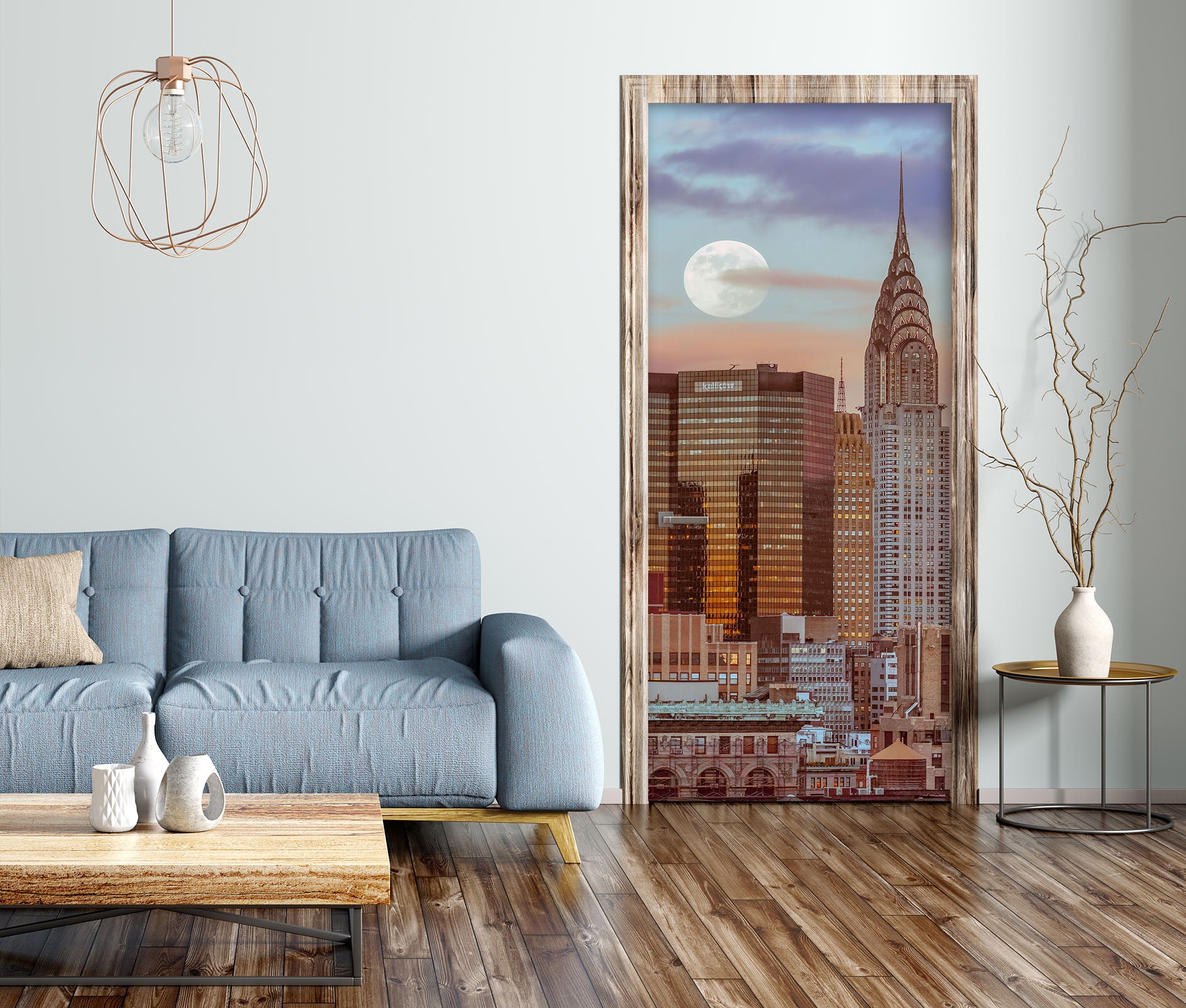 3D City Tower 5043 Assaf Frank Door Mural