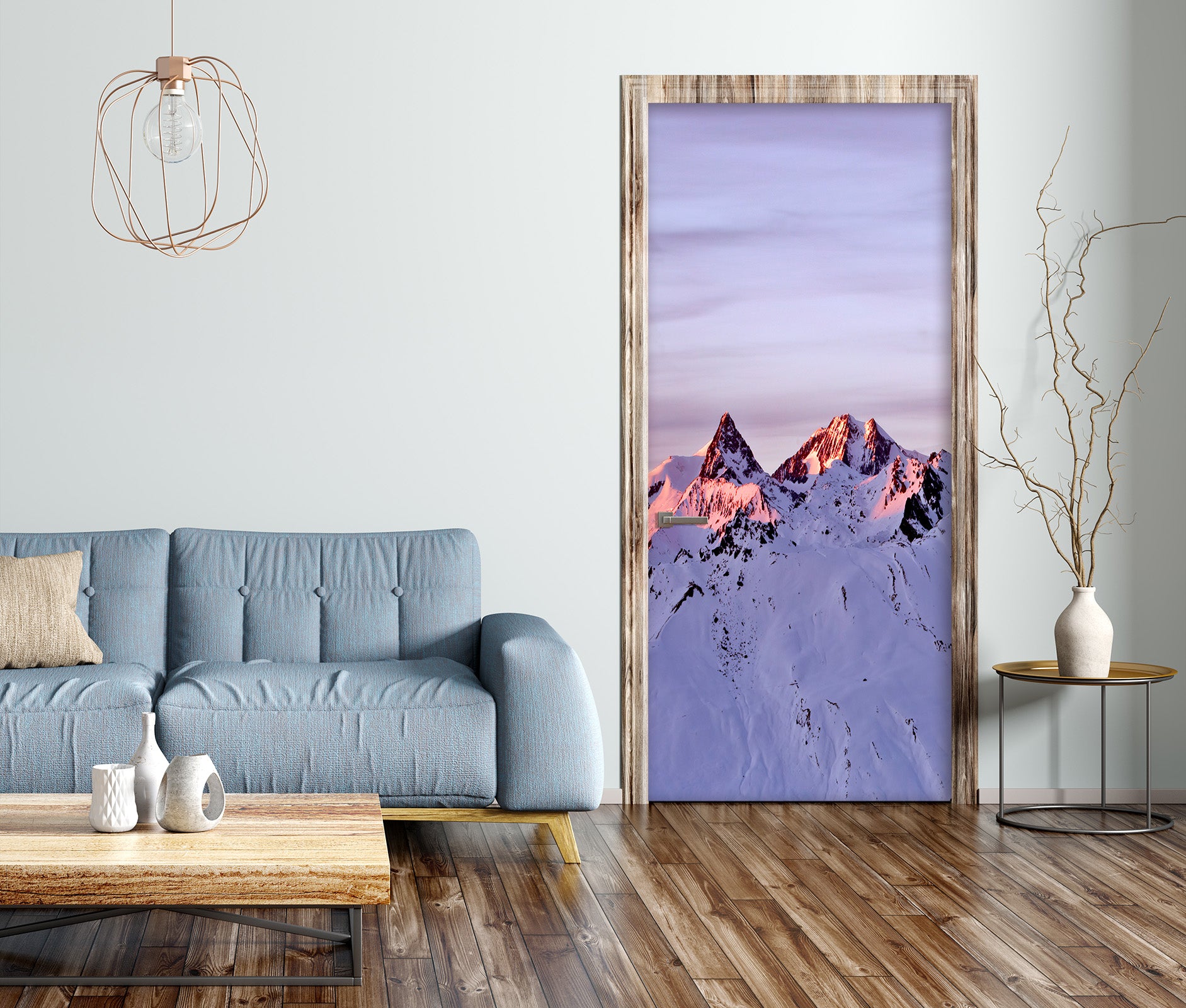 3D Snow Mountain 10650 Assaf Frank Door Mural