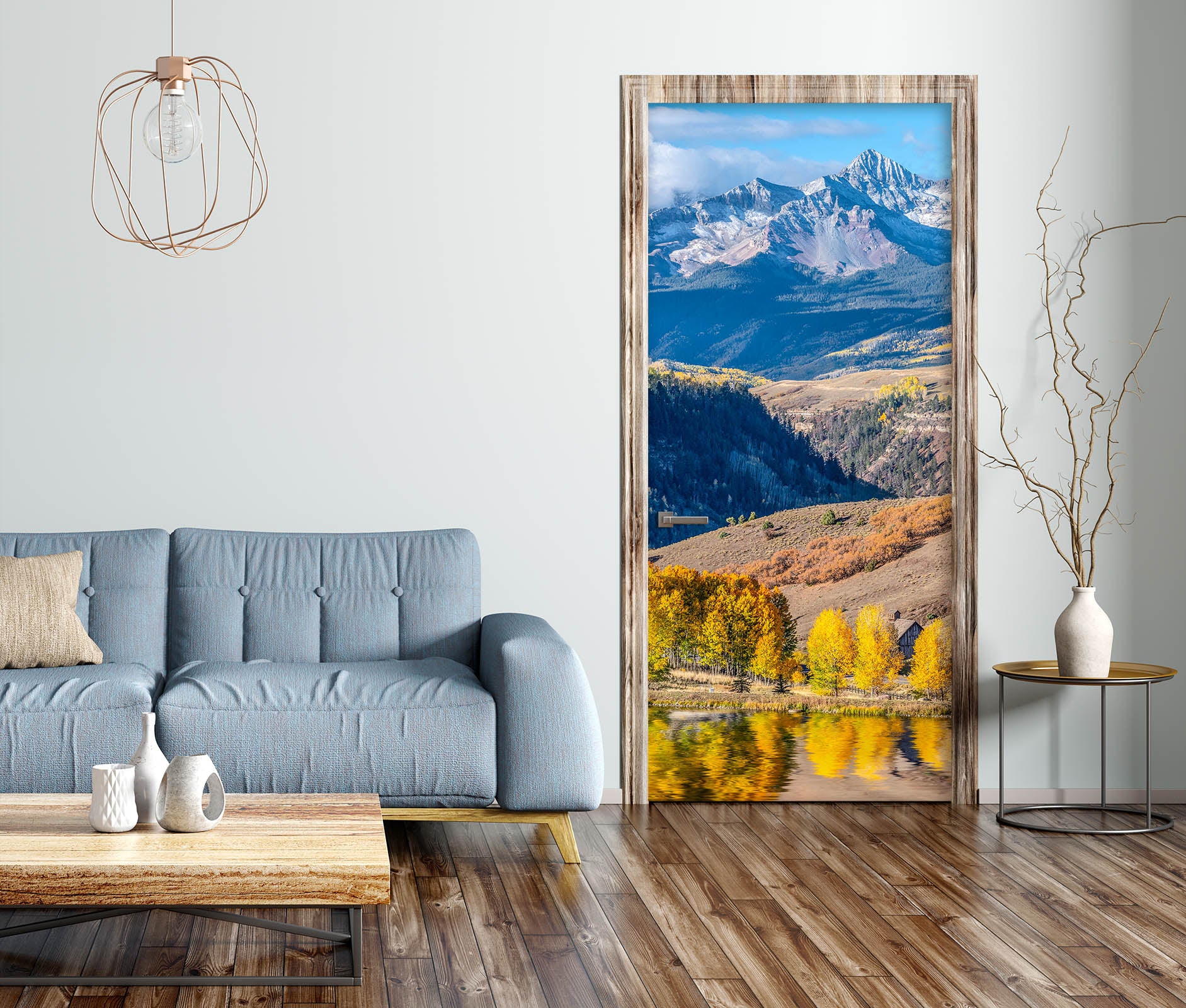 3D Woods Mountains 11426 Marco Carmassi Door Mural