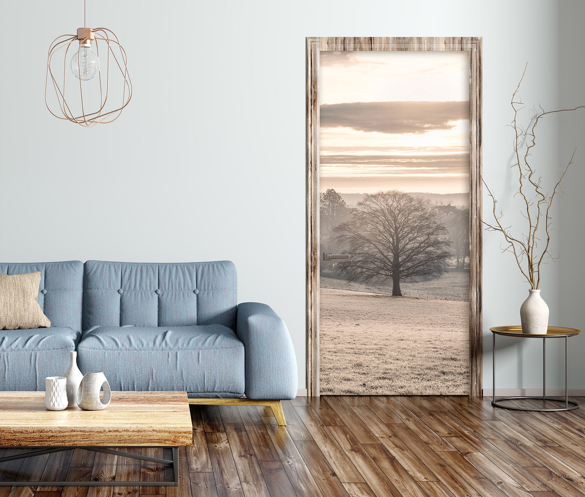 3D Lawn Tree 10249 Assaf Frank Door Mural