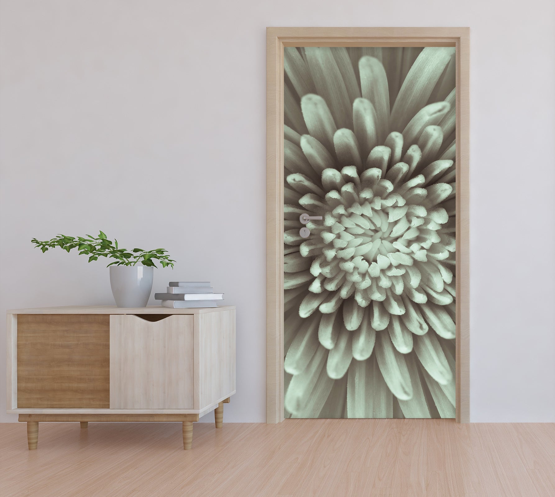 3D Chrysanthemum Core 10603 Assaf Frank Door Mural