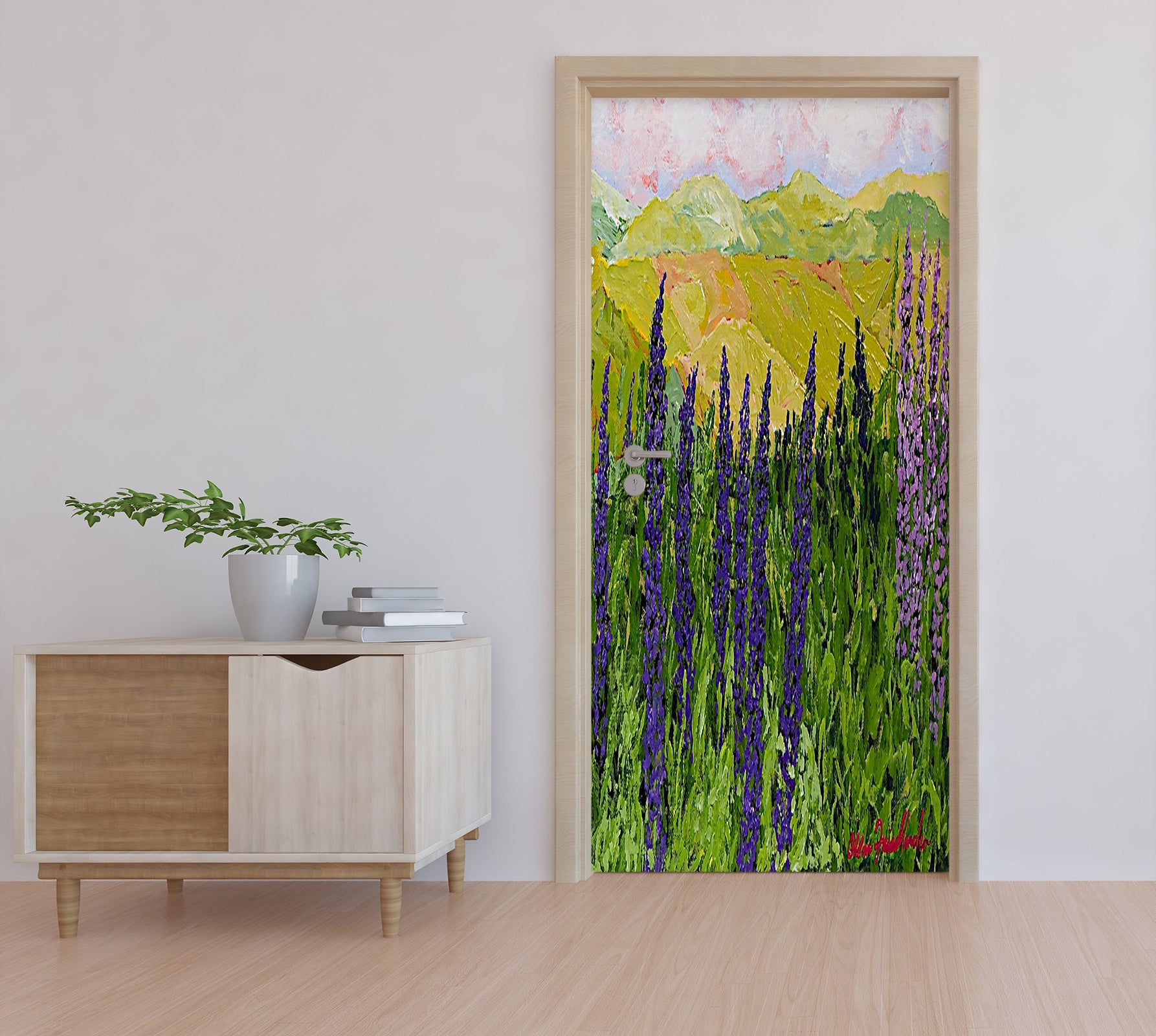 3D Grass Field Painting 9354 Allan P. Friedlander Door Mural