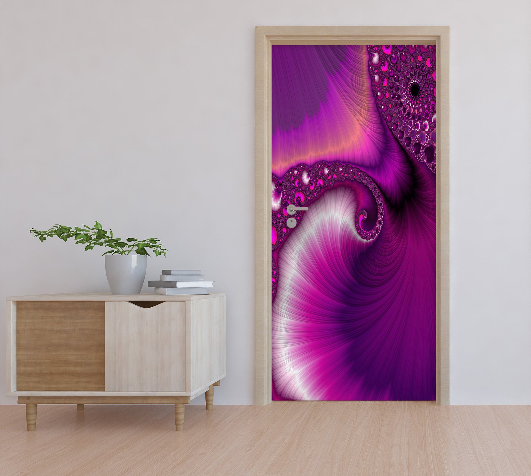 3D Fuchsia Pattern Thread 102107 Andrea Haase Door Mural