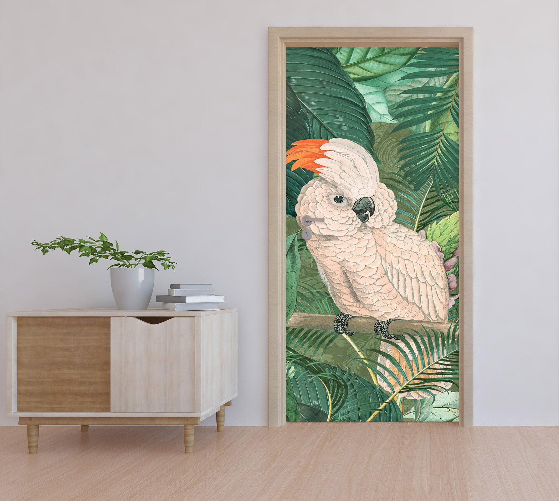 3D Parrot Leaves 118150 Andrea Haase Door Mural