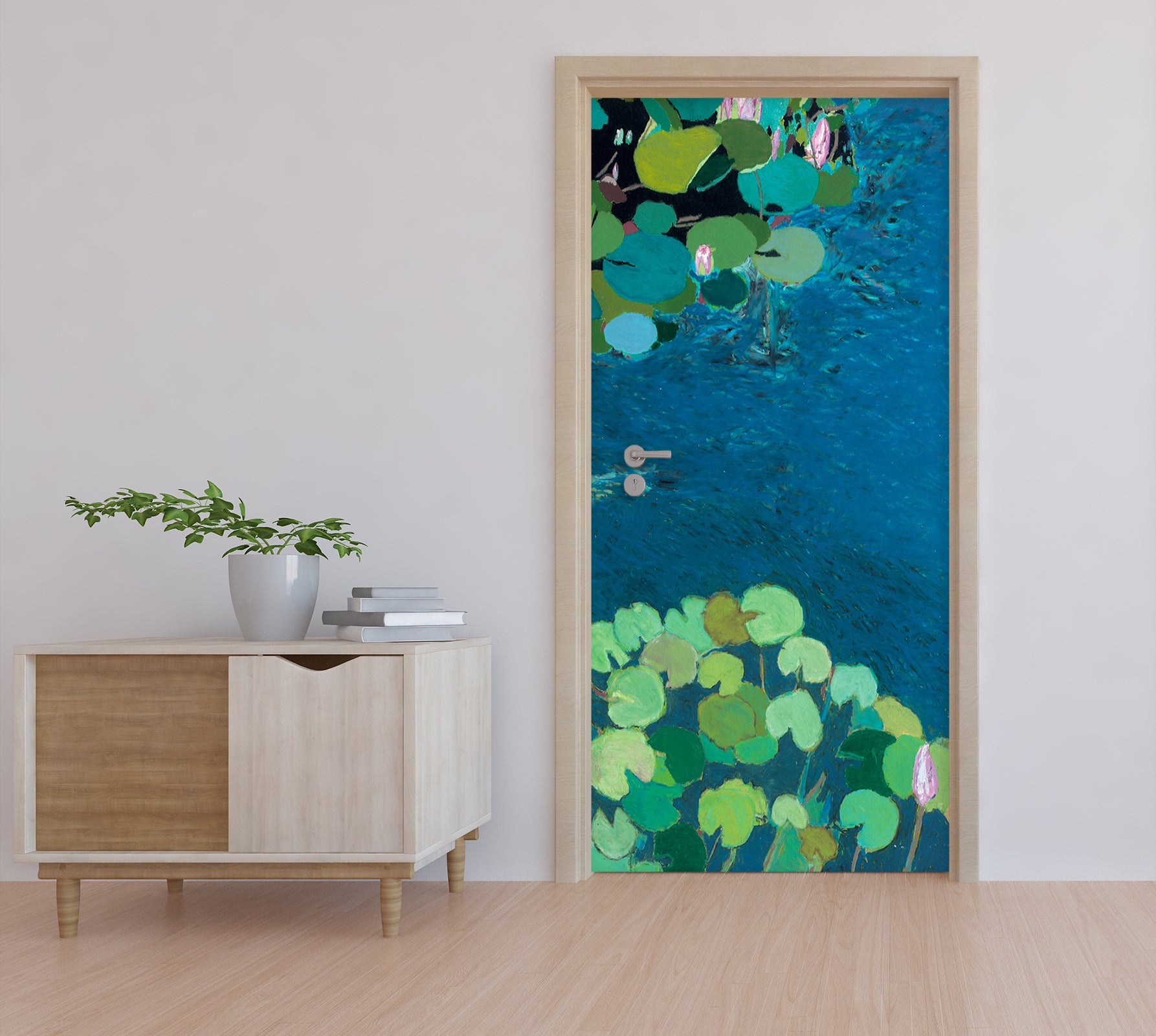 3D Lotus Leaf Pond 93162 Allan P. Friedlander Door Mural