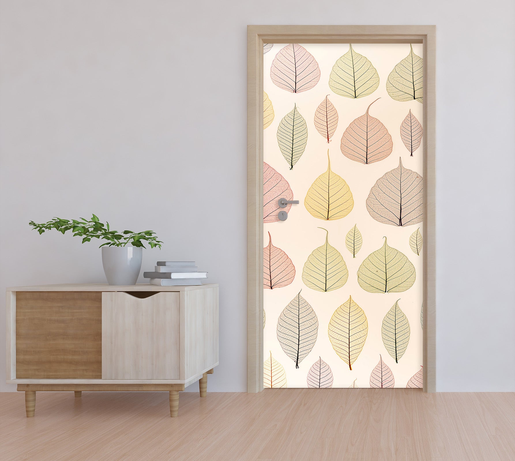 3D Leaf Pattern 10749 Assaf Frank Door Mural