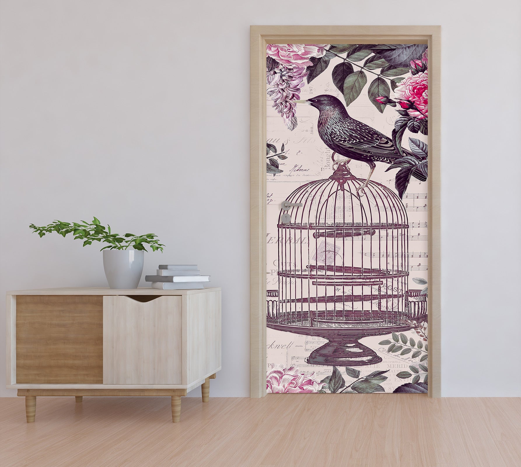 3D Flower Birdcage 11888 Andrea Haase Door Mural