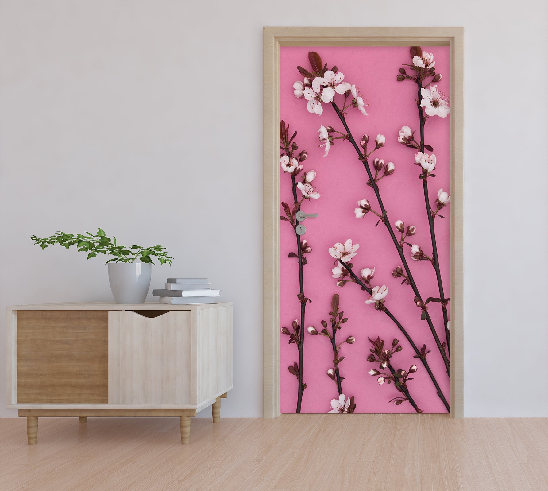 3D Plum Branch 10602 Assaf Frank Door Mural