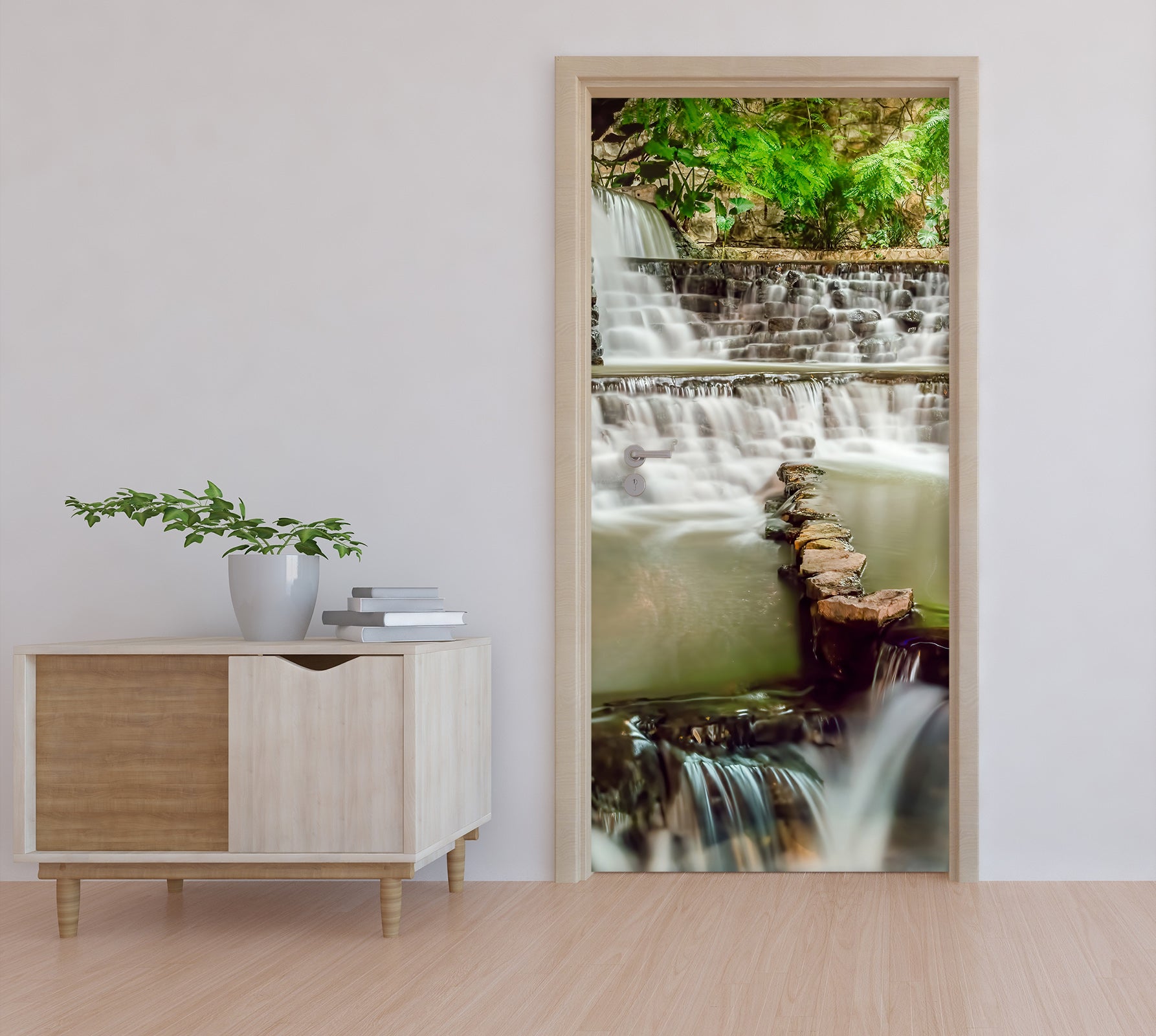 3D Waterfall Pool 10810 Beth Sheridan Door Mural