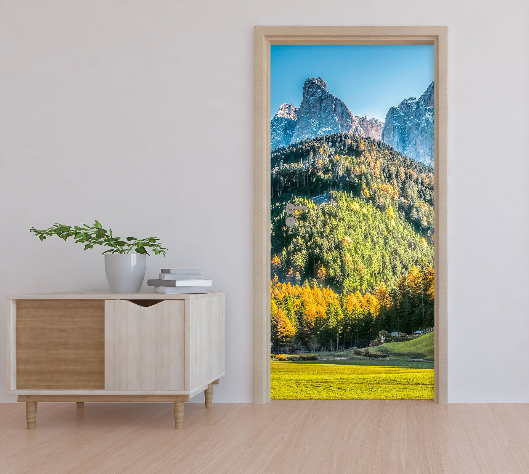 3D Woods Mountains 115129 Marco Carmassi Door Mural