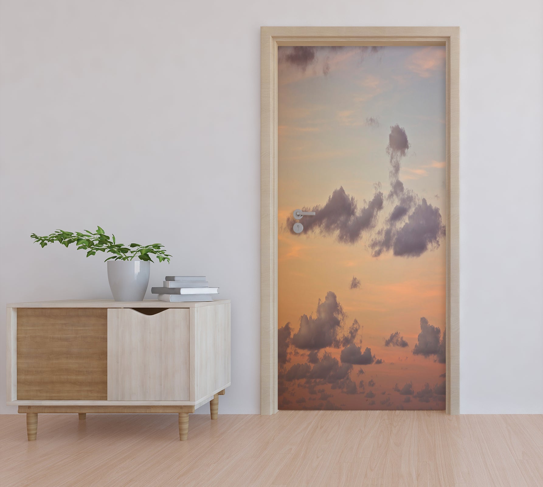 3D Sky Clouds 10654 Assaf Frank Door Mural