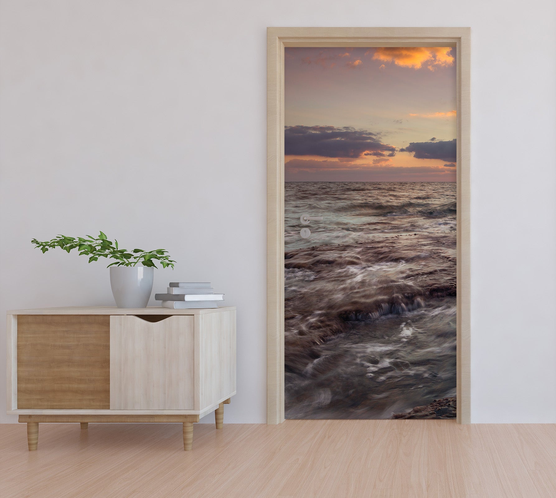 3D Waves 106137 Assaf Frank Door Mural